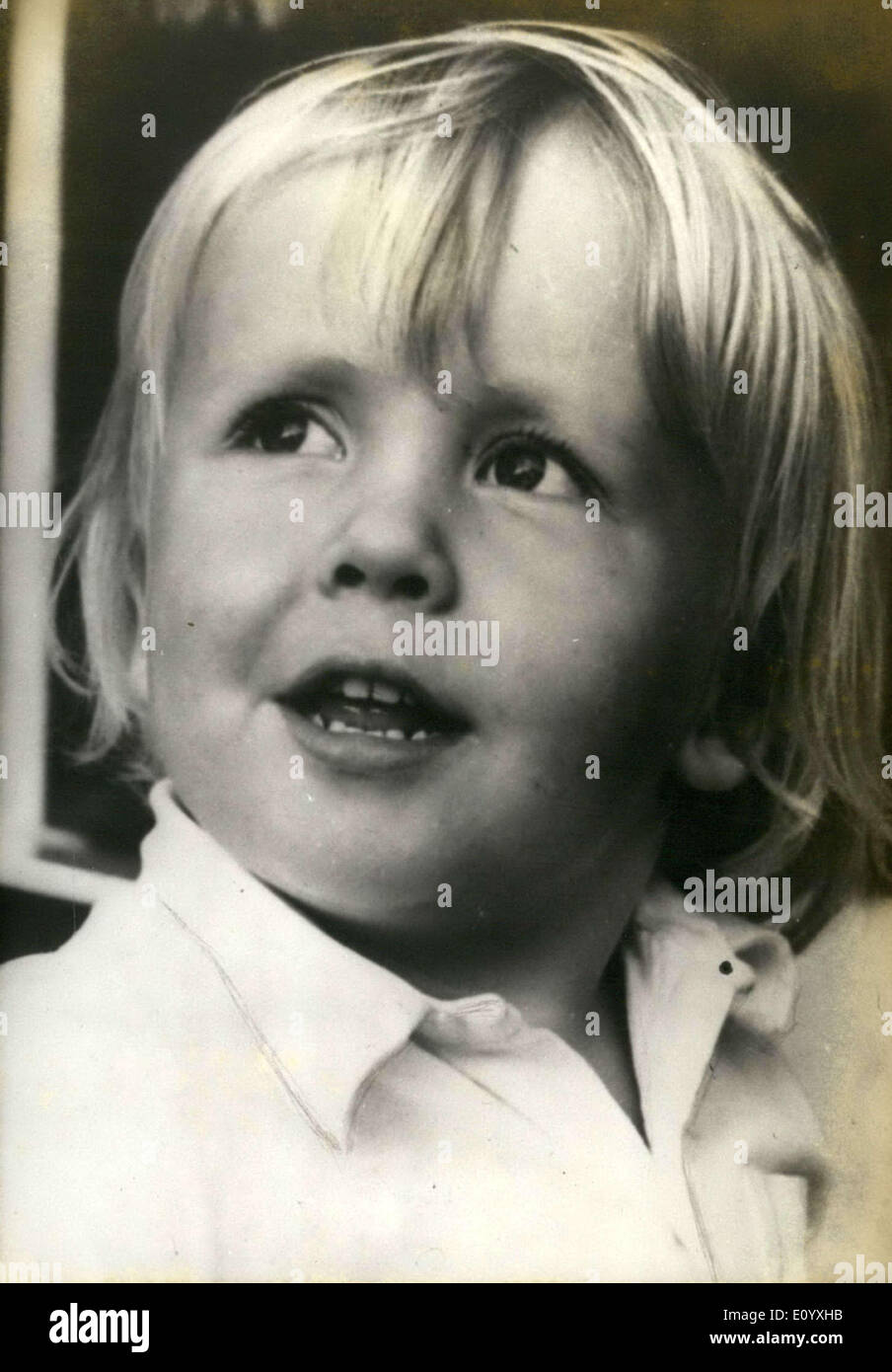 12. August 2013 - niederländische Prinz JOHAN FRISO gestorben 18 Monate nach dem Skifahren Unfall. Der Prinz, nachdem zweiten Linie auf den Thron, sondern wegen seiner Heirat ohne ein Akt der Zustimmung Mitgliedschaft in der holländischen Thron verloren ist im Koma seit Februar 2012 folgt in Lech, Austrla fallen. Im Bild: Sept. 28, 1971 - drei-Jahr-alte Prinz Johan Friso. Stockfoto