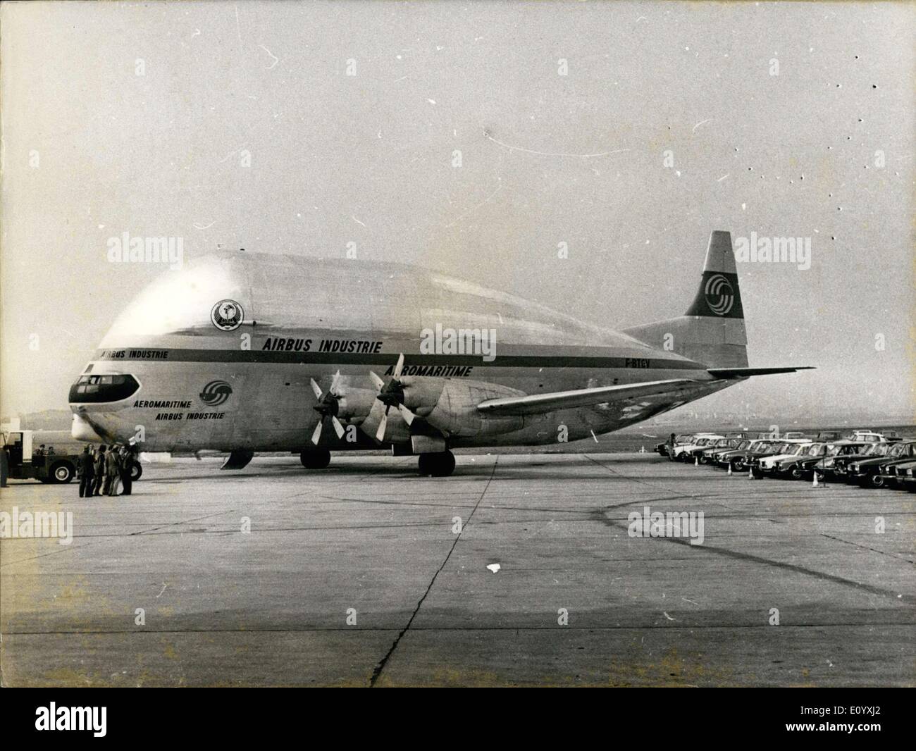 Sept. 30, 1971 - Super-Guppy-Flugzeug von Deutschen Aerospace Company Airbus ESS gekauft. Stockfoto