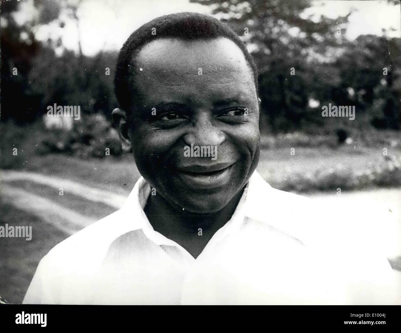 1. Januar 1972 - Bischof Abel Muzorewa, Rhodesien die erste schwarz-Bischof und Leiter der Anti Vorschläge afrikanischen Nationalrates--die Partei, die am besten die Meinung der Mehrheit der Rhodesien Afrikaner vertreten scheint. Stockfoto