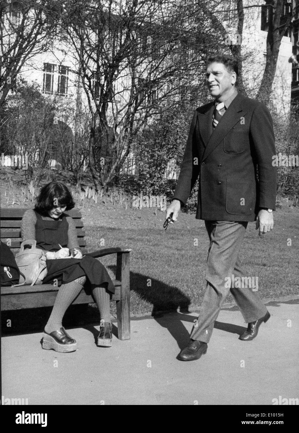 Burt Lancaster herein Embankment Gardens Stockfoto