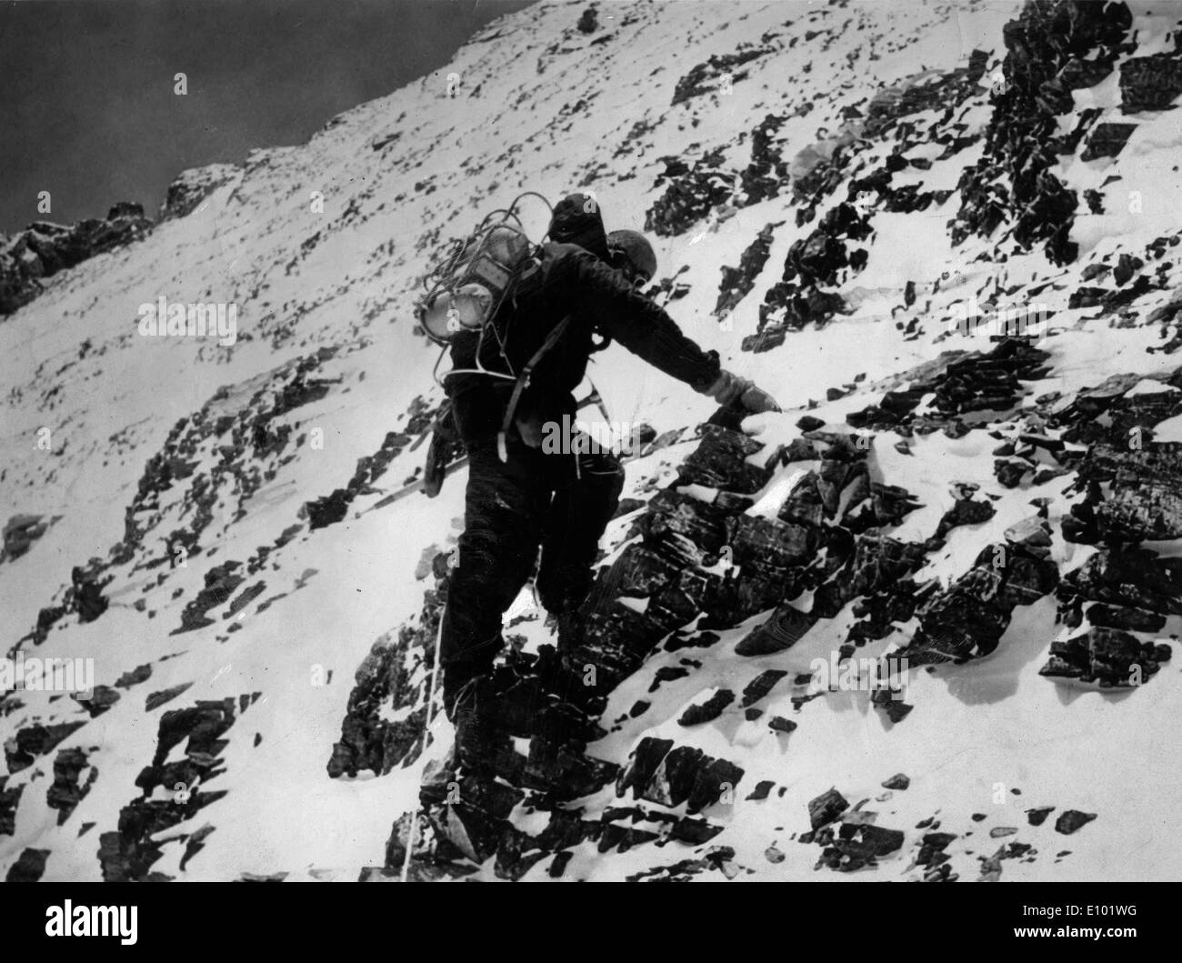 MOUNT EVEREST Explorer Klettern im Abschnitt Mahalangur Himalaja Stockfoto