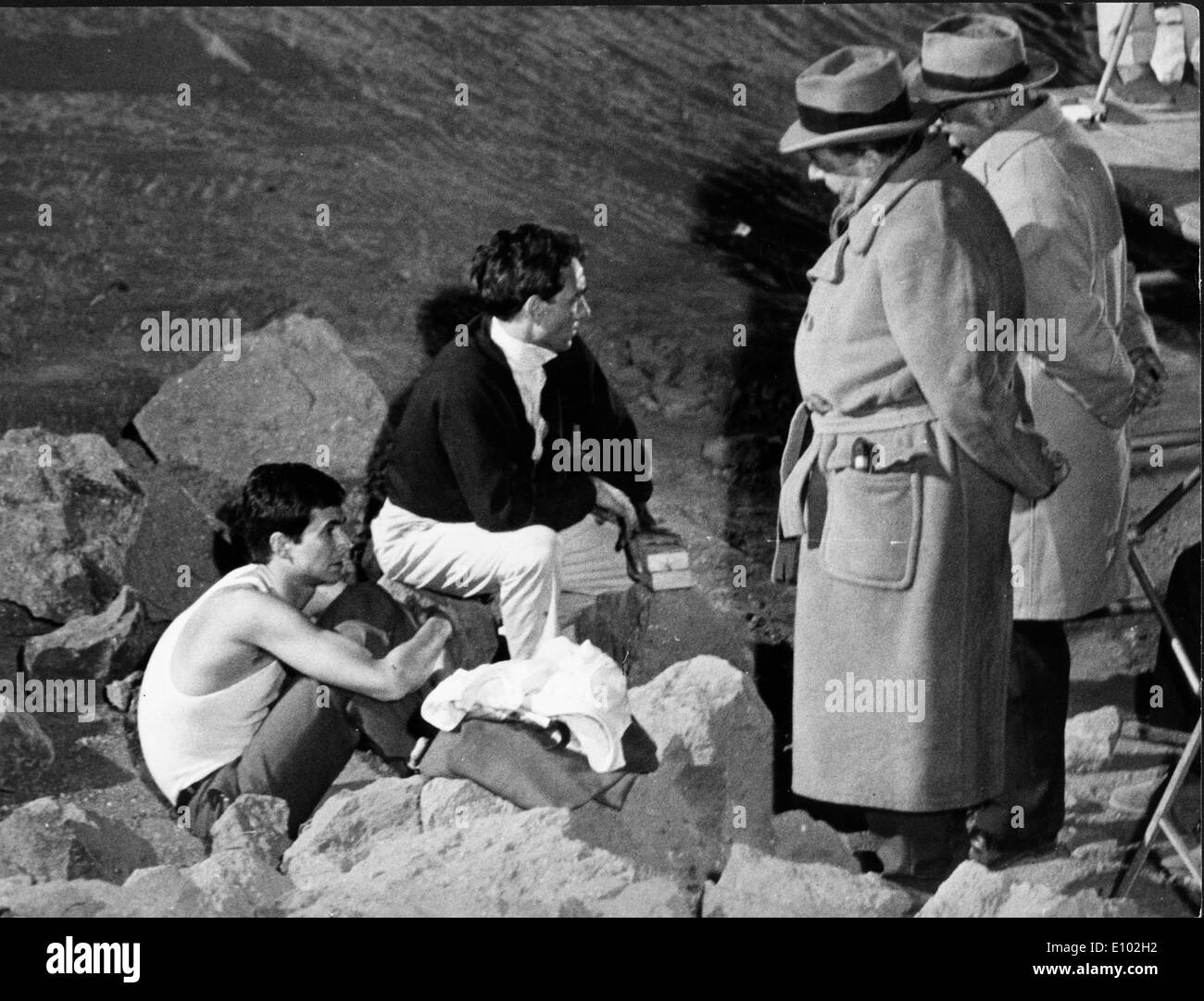 Schauspieler Anthony Perkins in dem Film "Der Prozess" Stockfoto