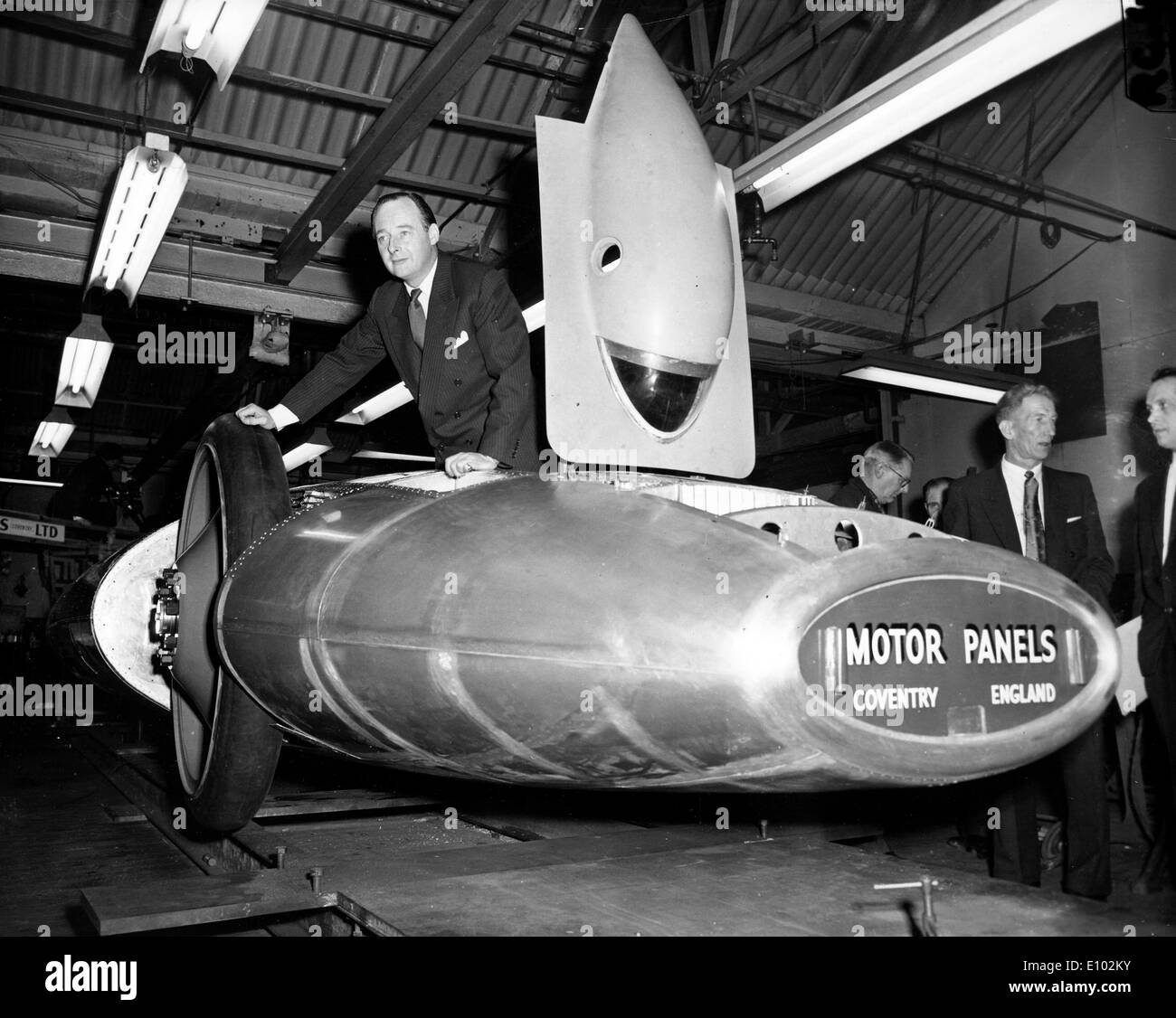 DONALD MALCOLM CAMPBELL britische beschleunigen Rekordbrecher, acht absolute Geschwindigkeits-Weltrekorde über Wasser & Land der 1950er Jahre & der 1960er Jahre brach Stockfoto