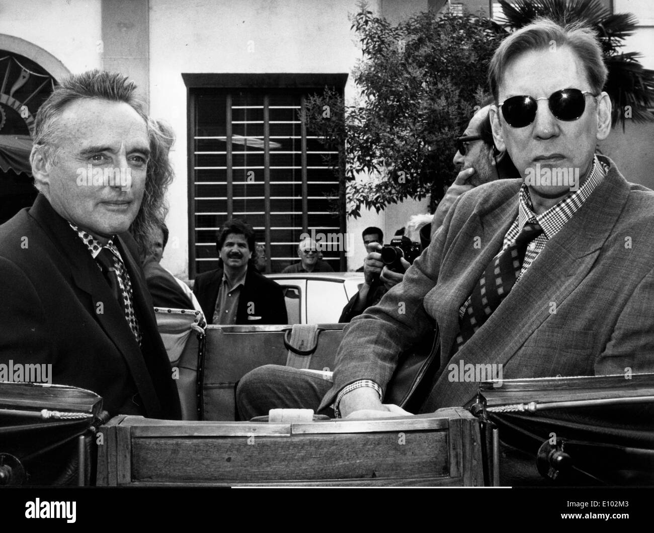 Donald Sutherland und Dennis Hopper in Kutsche Stockfoto