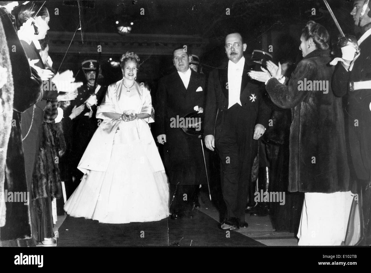 First Lady Eva Perón am ball Stockfoto