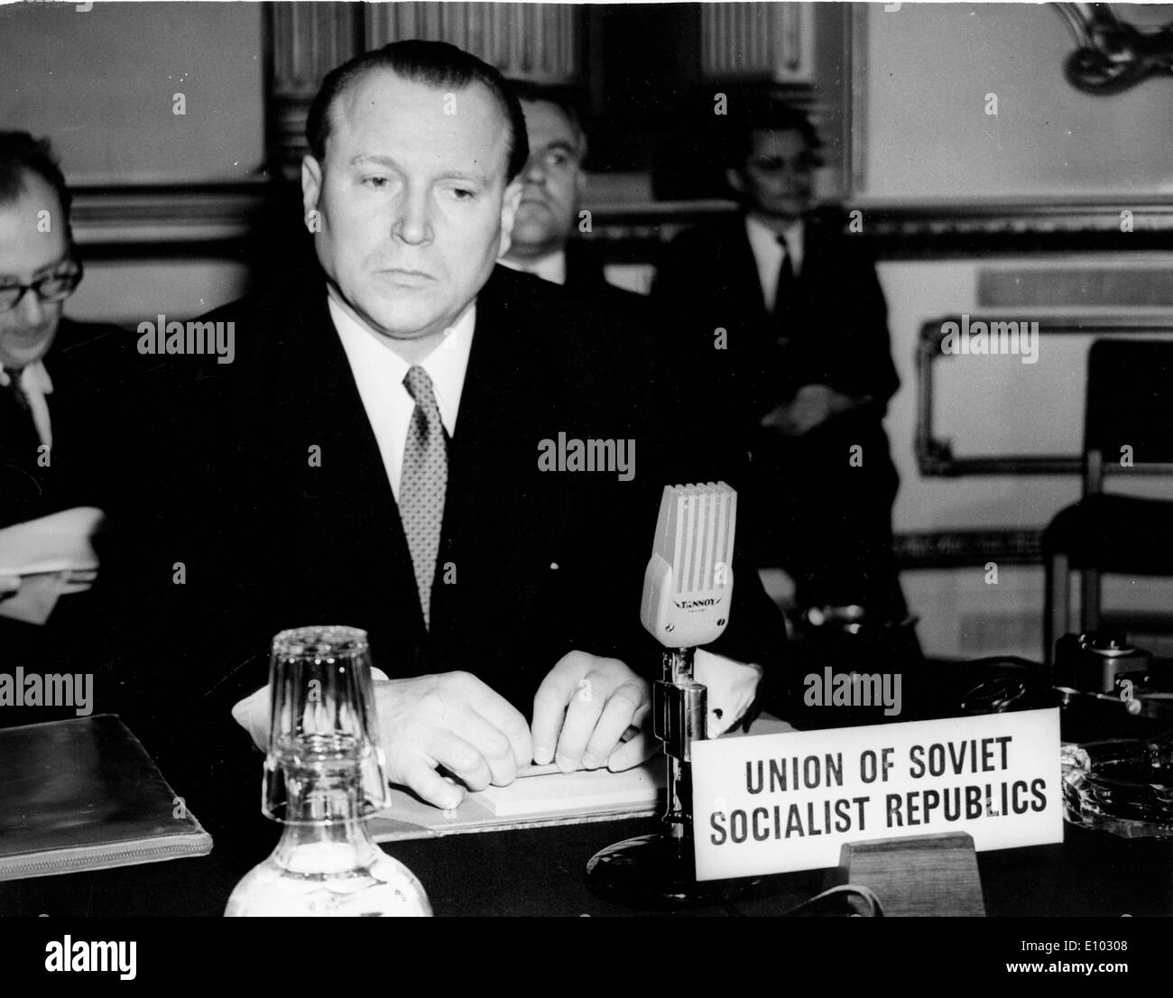 Politiker Jacob Malik Tagung im Lancaster House Stockfoto