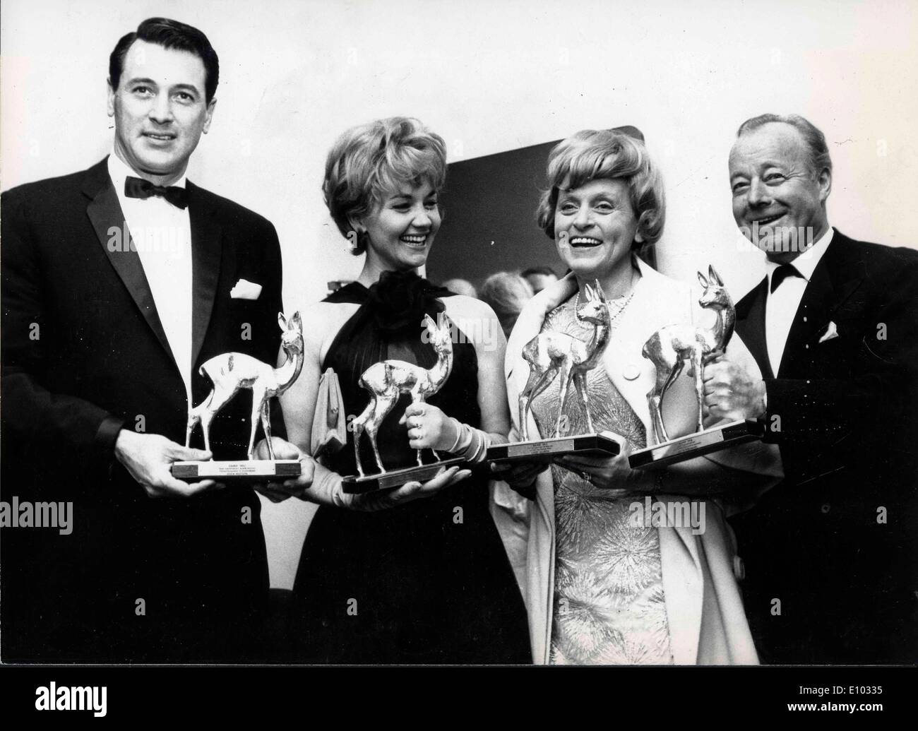 Rock Hudson und andere gewinnen Bambi-Verleihung Stockfoto