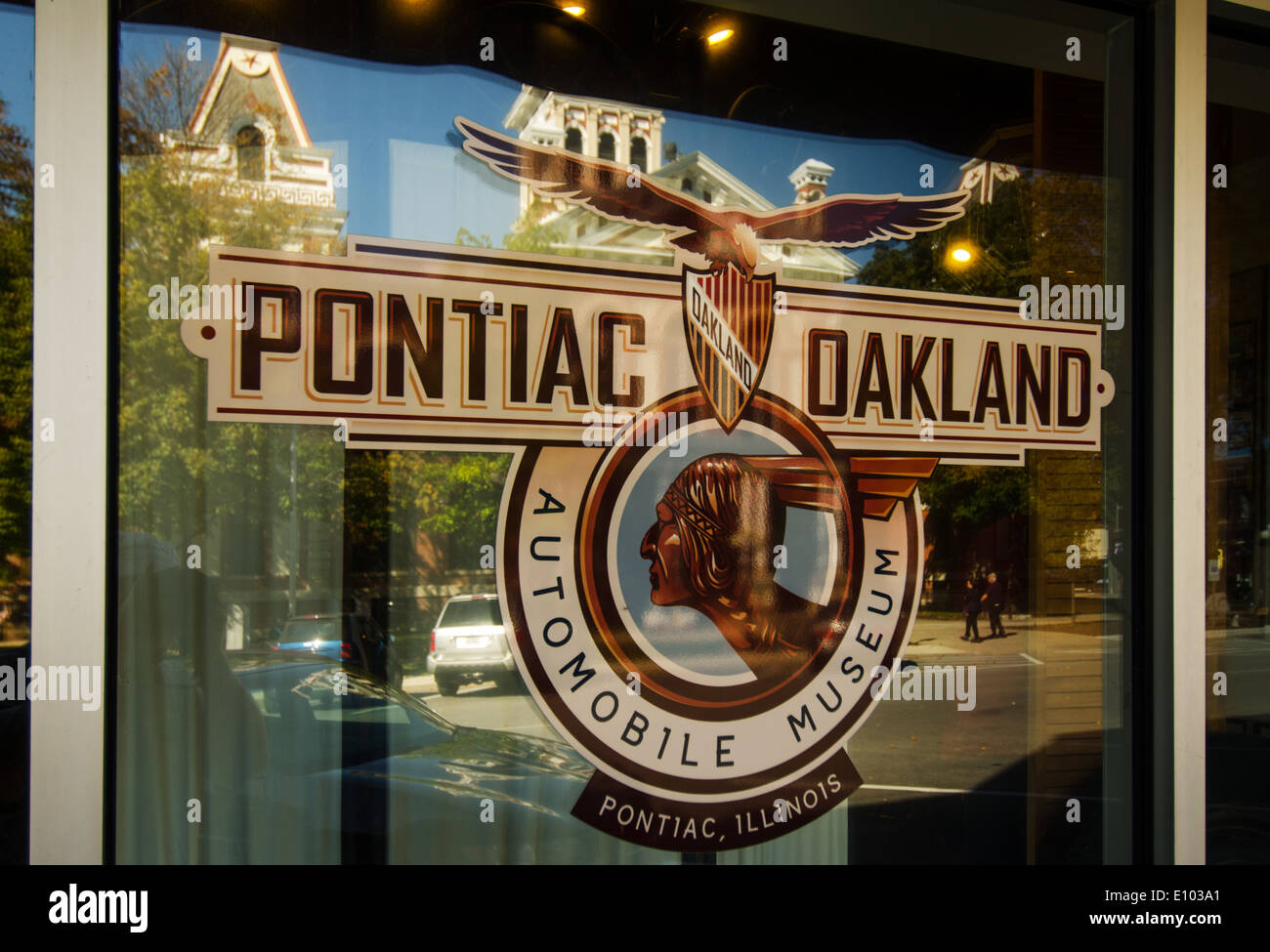 Das Pontiac-Oakland Museum in Pontiac (Illinois), einer Stadt entlang der Route 66 Stockfoto