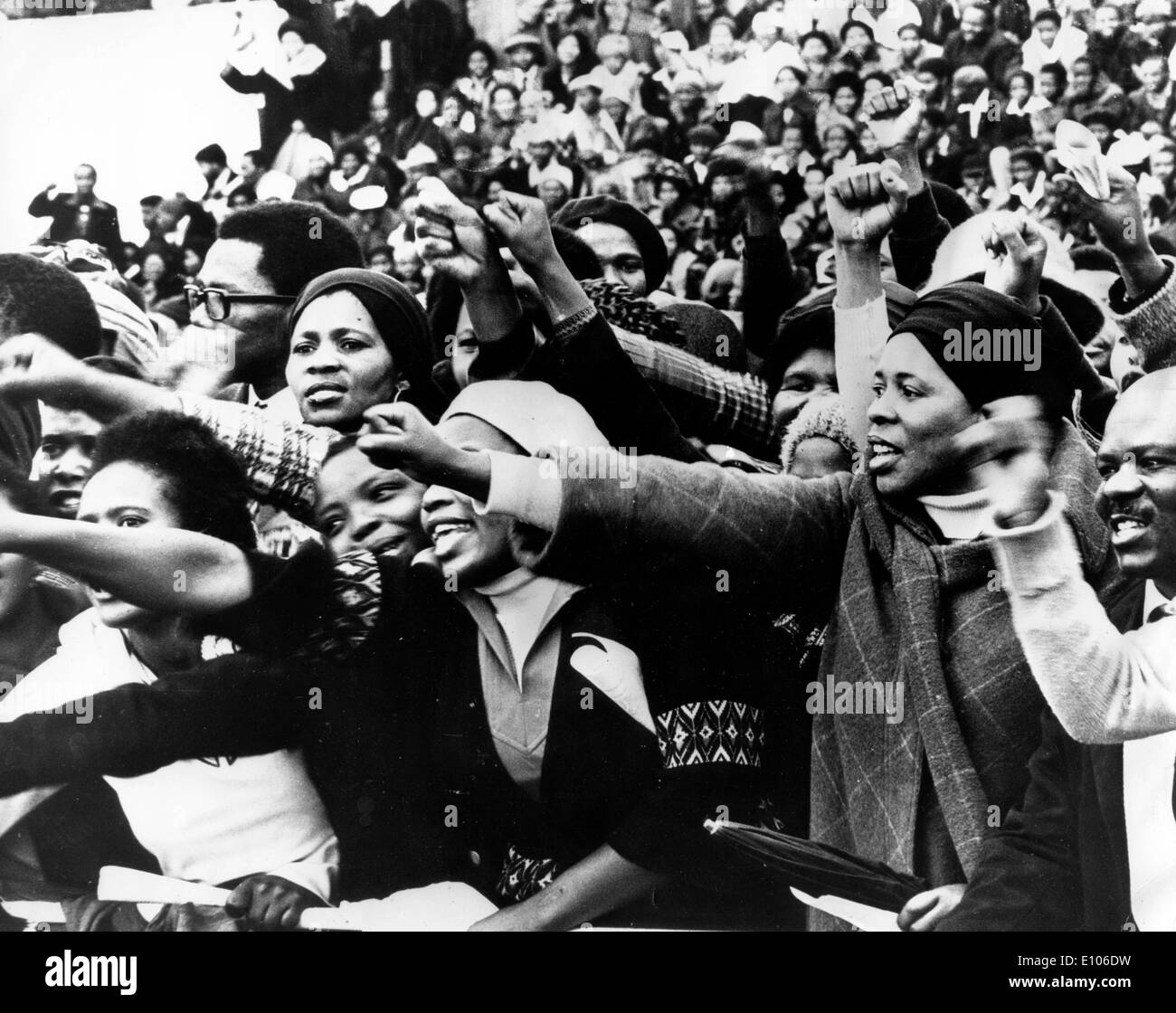 Unterstützer von Stephen Bantu Biko (18. Dezember 1946 €"12. September 1977) war ein bekannter Anti-Apartheid-Aktivist in Südafrika Stockfoto