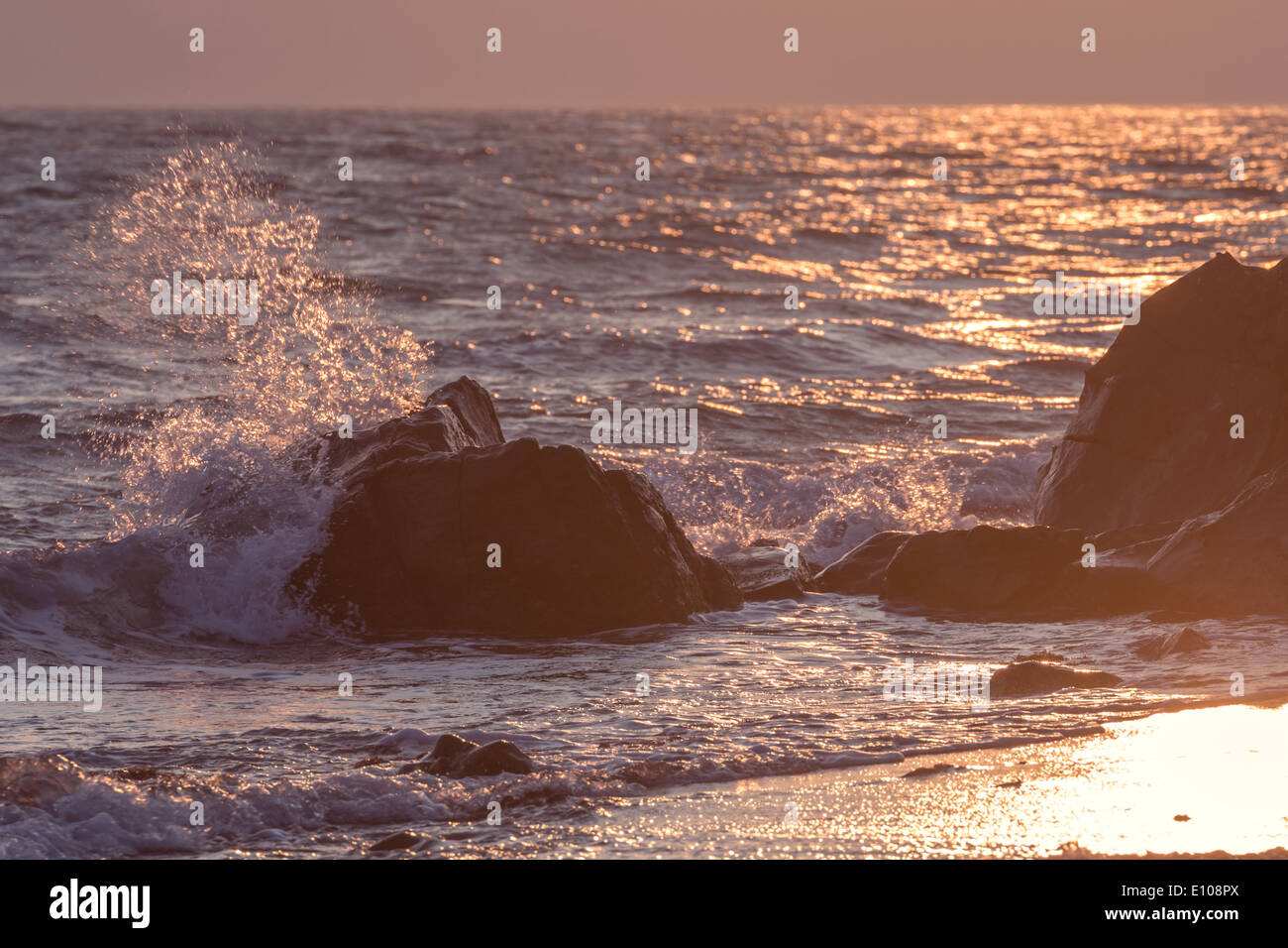 Schwarzes Meer-Landschaft auf der Krim Stockfoto