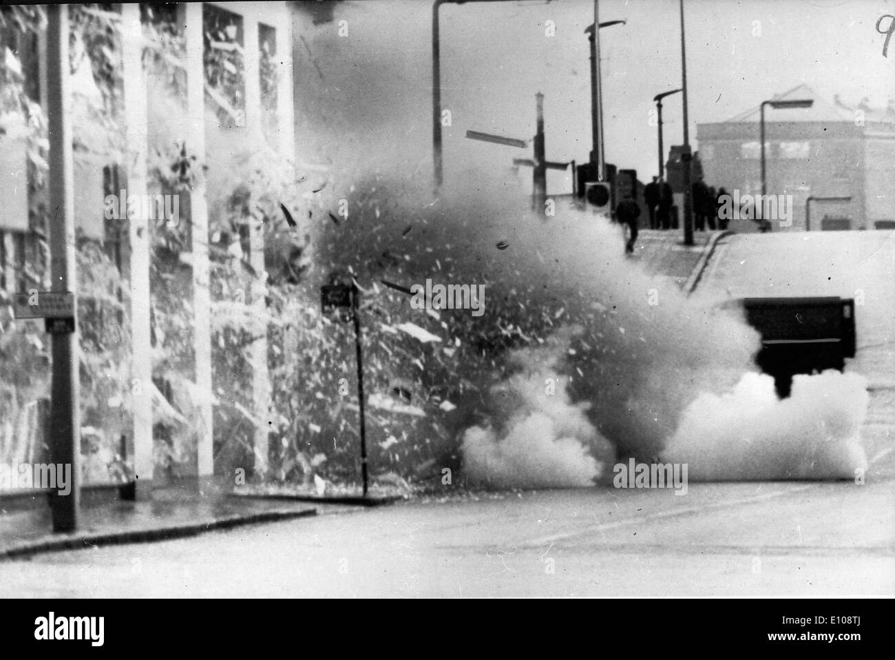 Terroristischen Bombenanschlag. IRA Jahre 1970 1972 sah eine Explosion der politischen Gewalt in Nordirland, Höchststand im Jahr 1972, wenn Stockfoto