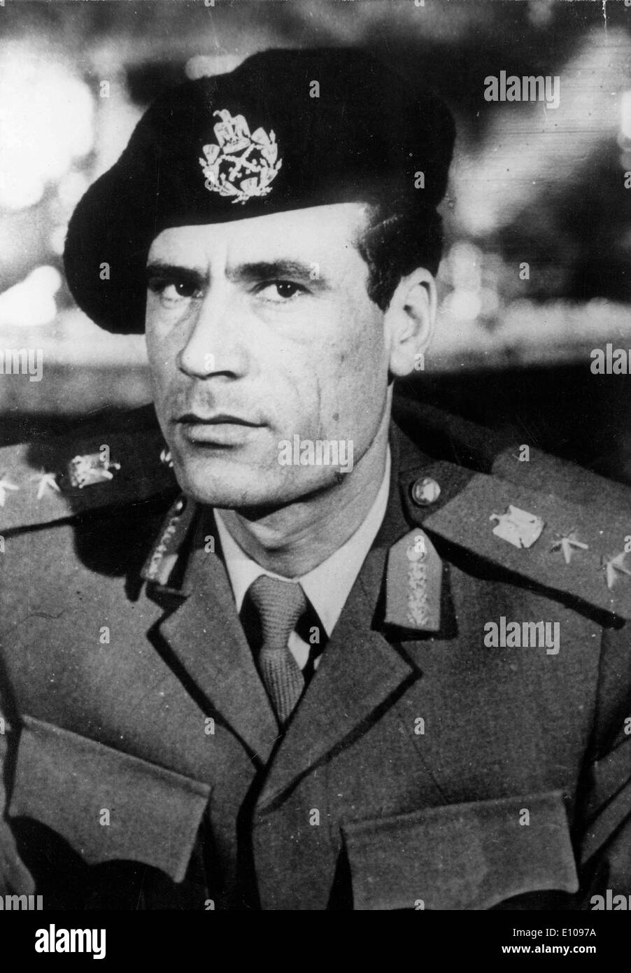 MUAMMAR AL-GADDAFI (c. 1942 geboren) ist seit 1969 die de-facto-Führer Libyens. Stockfoto