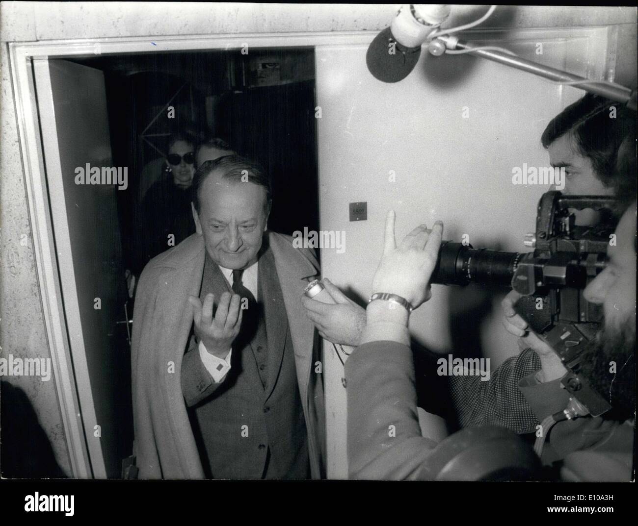 13. Februar 1972 - auf Einladung von Präsident Richard Nixon mit denen er eine Besprechung über China, André Malraux linken Paris heute Morgen für Washington haben wird. Stockfoto