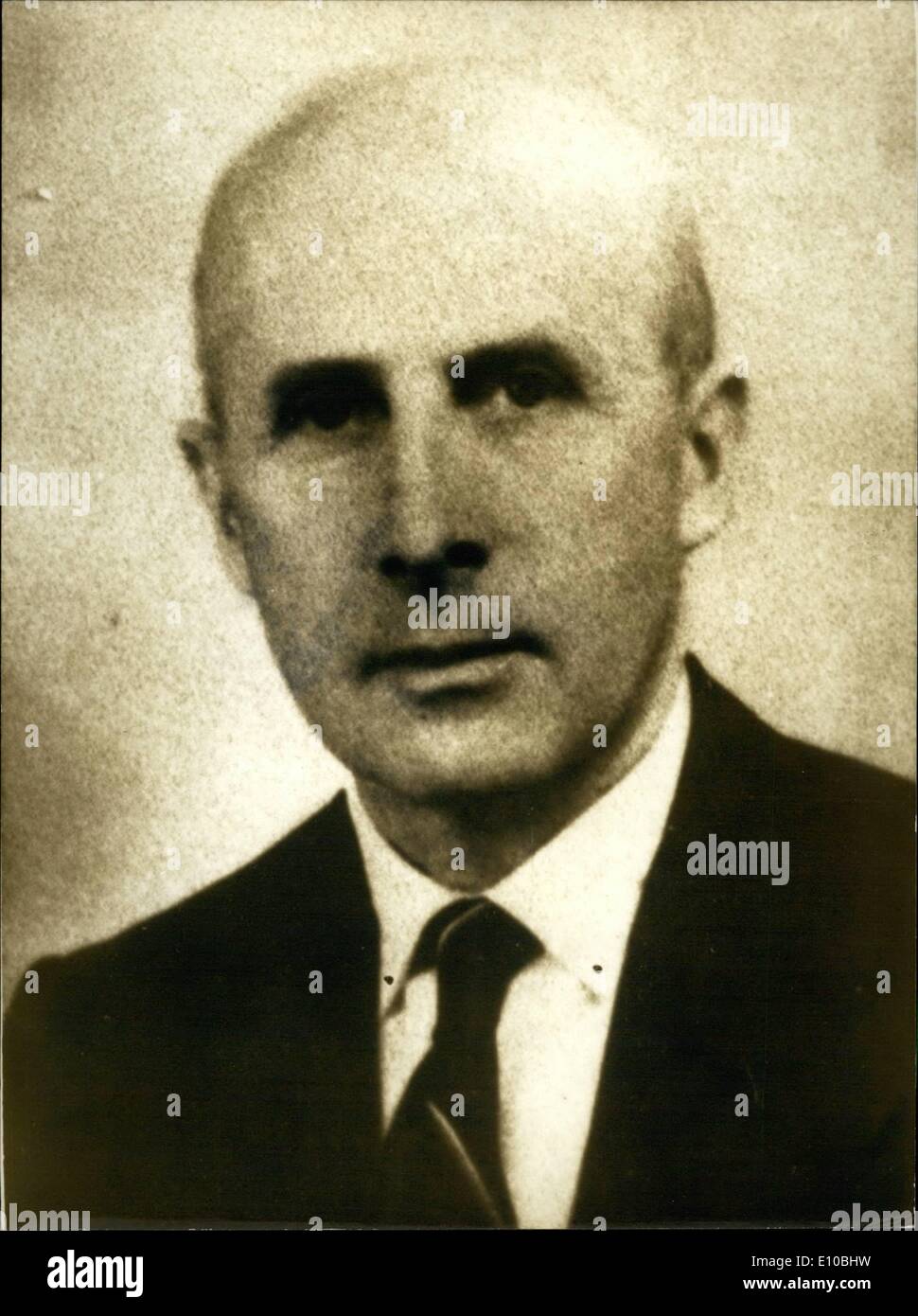 3. März 1972 - deutschen Reiches Partei Mitglied Wilhelm Meinberg. Stockfoto