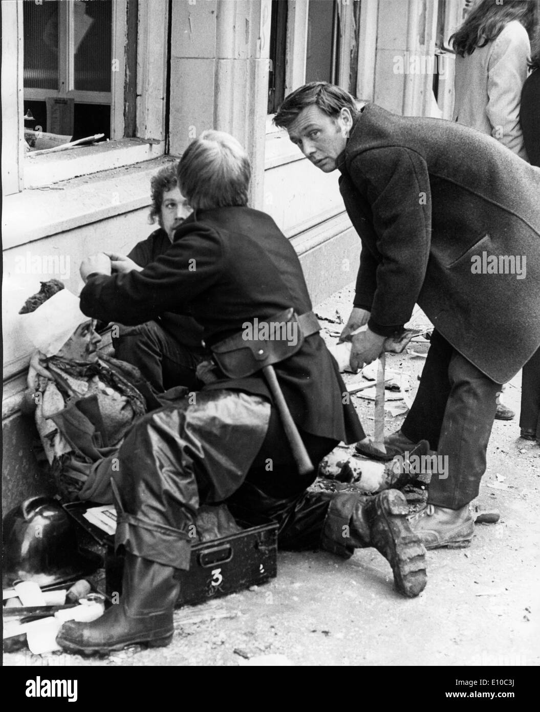 Photo De Presse Originale 1971 - Bomb Explosion à Belfast, Irlande Du Nord - Vintage