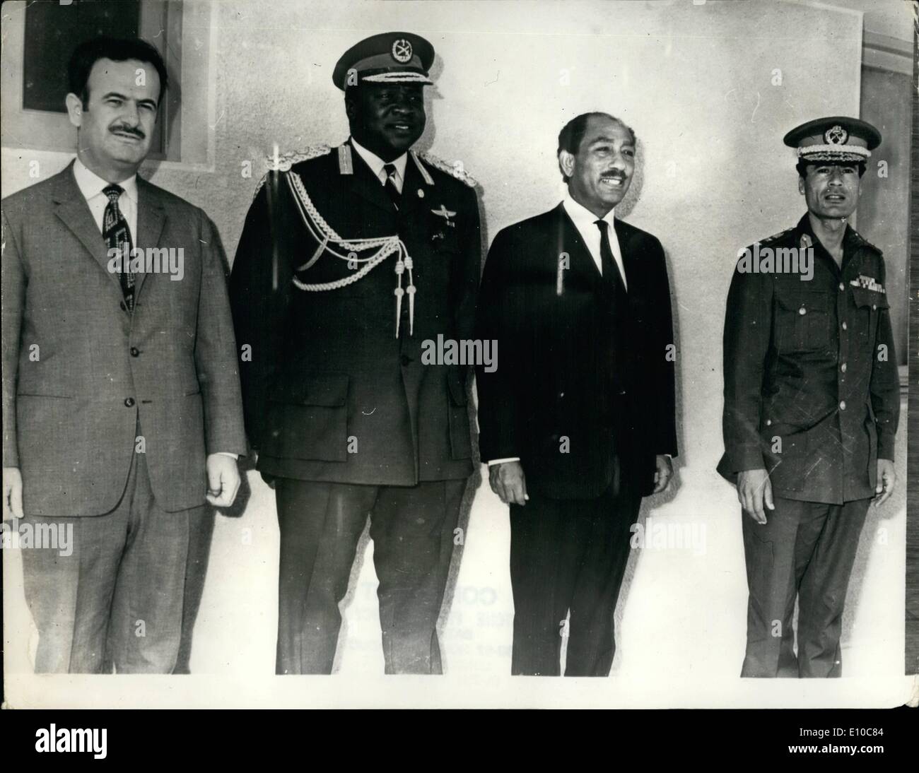 6. Juni 1972 - fortsetzen Köpfe des Bundes der arabischen Republiken Nahost Gespräche bei Marsa Matruh; Die vierte Tagung des Stockfoto