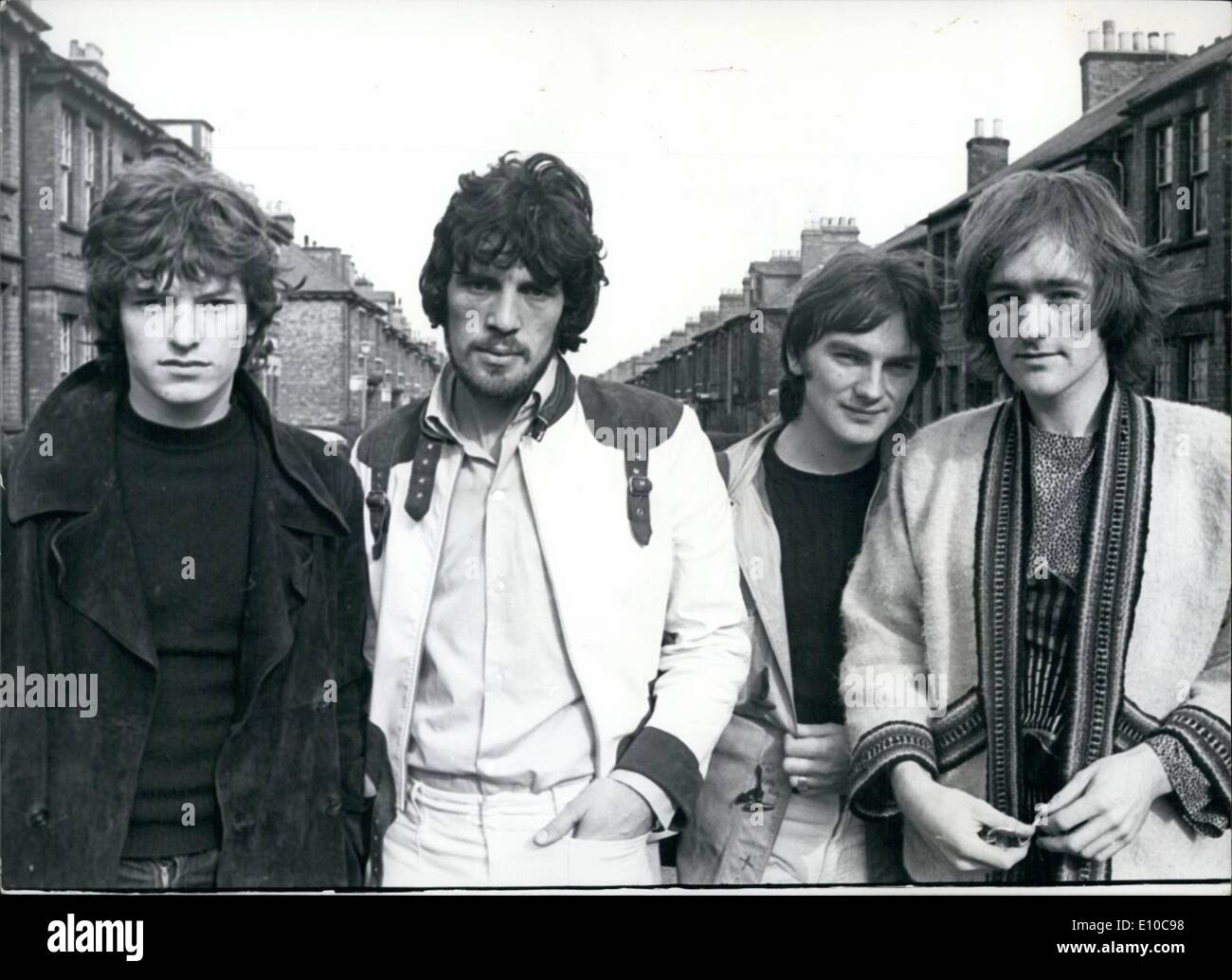 6. Juni 1972 - Gruppenbild: Links nach rechts: David Mason, Chris Wood, Jim Capandi, Stevie Winwood.  PI Stockfoto