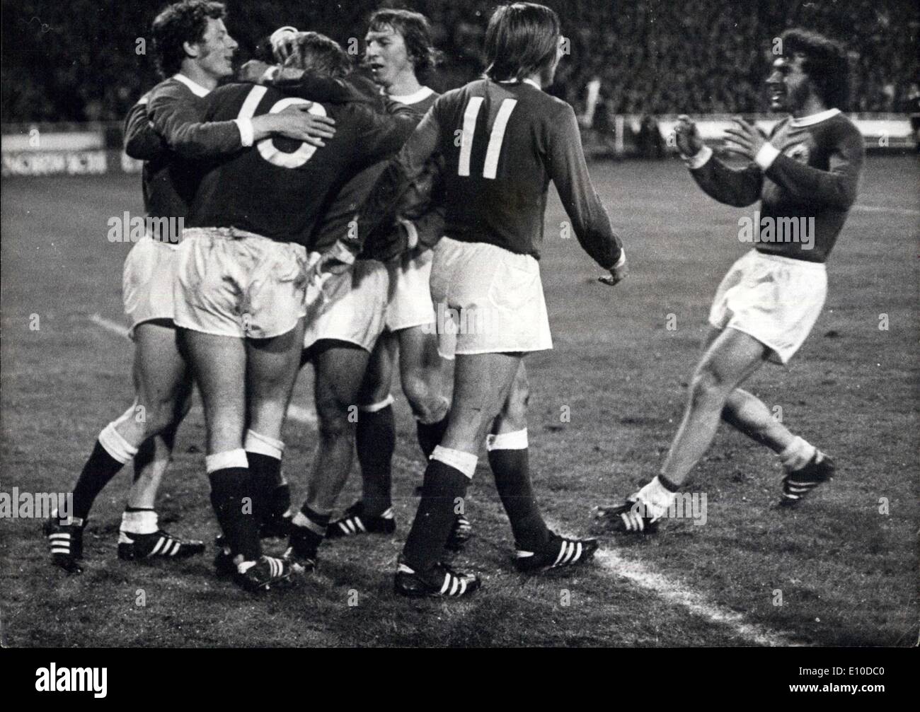 30. April 1972 - Westdeutschland schlagen England 3: 1 bei Wembley Lst Bein Europameisterschaft Quartal letzte Fotoshows: Günter Netzer Stockfoto