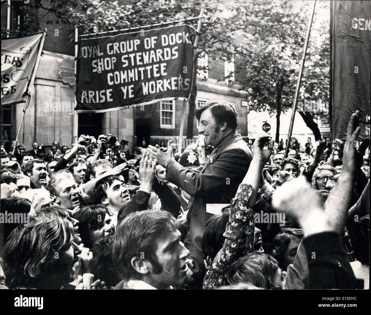 27. Juli 1972 - 27. Juli 1972 DockersÃ ¢ Â'¬â "¢ Führer fordern landesweiten Streik Ã ¢ Â'¬â €œ nach der Ablehnung der Vorschläge, die von der Stockfoto