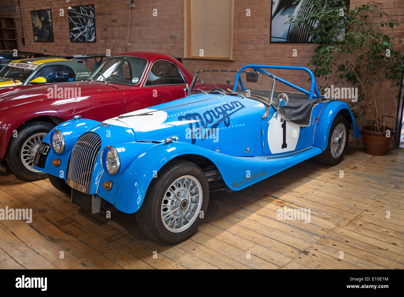 Ein Morgan plus 8 + 8 Auto Reg keine MMC-11 um Fabrik Morgan Motors Automuseum Stockfoto