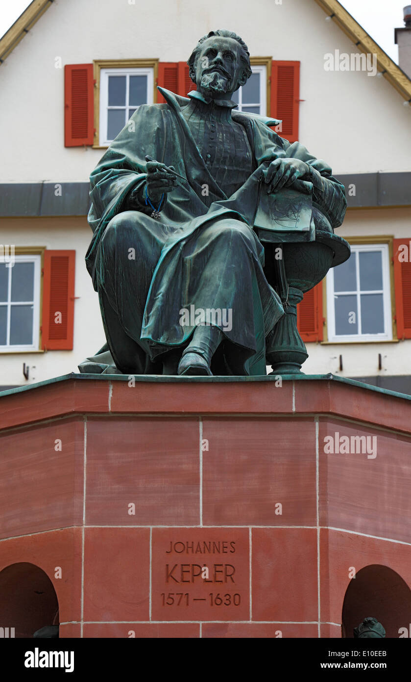 Kepler-Denkmal, Johannes Kepler, Astronom, Mathematiker, Naturphilosoph, Astrologe, Optiker, Theologe, Weil der Stadt, Heckengaeu, Baden-Württemberg Stockfoto