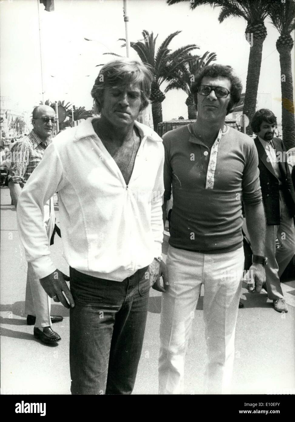9. Mai 1972 - Filmfestival Robert Redford und Sydney Pollack in Cannes Stockfoto
