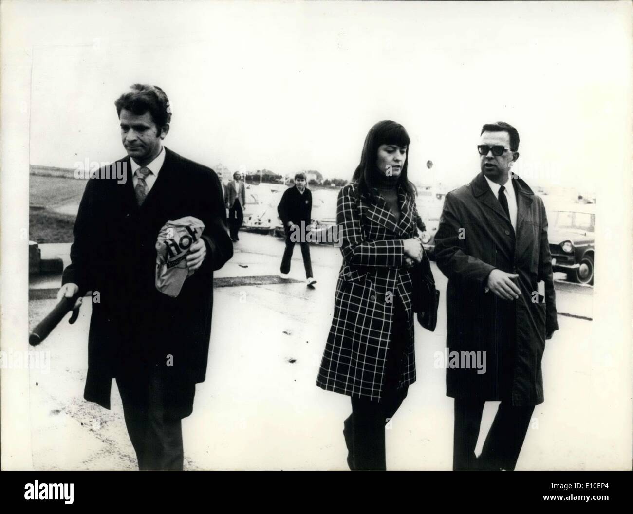 17. August 1972 - Schach Grandmaster Boris Spassky mit Larissa und sein Berater Stockfoto