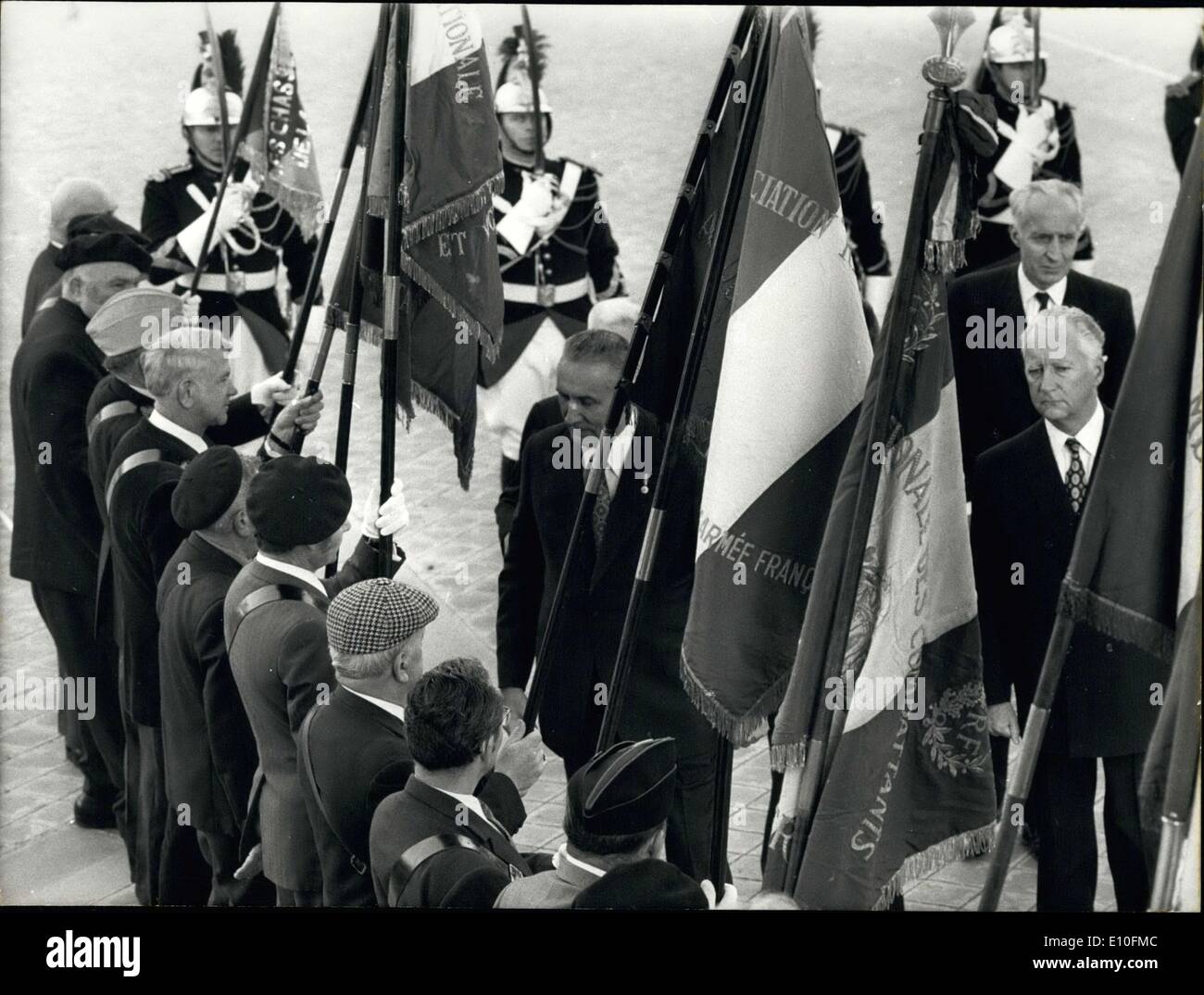 3. Oktober 1972 - Polens Edward Gierek am Arc de Triomphe Stockfoto