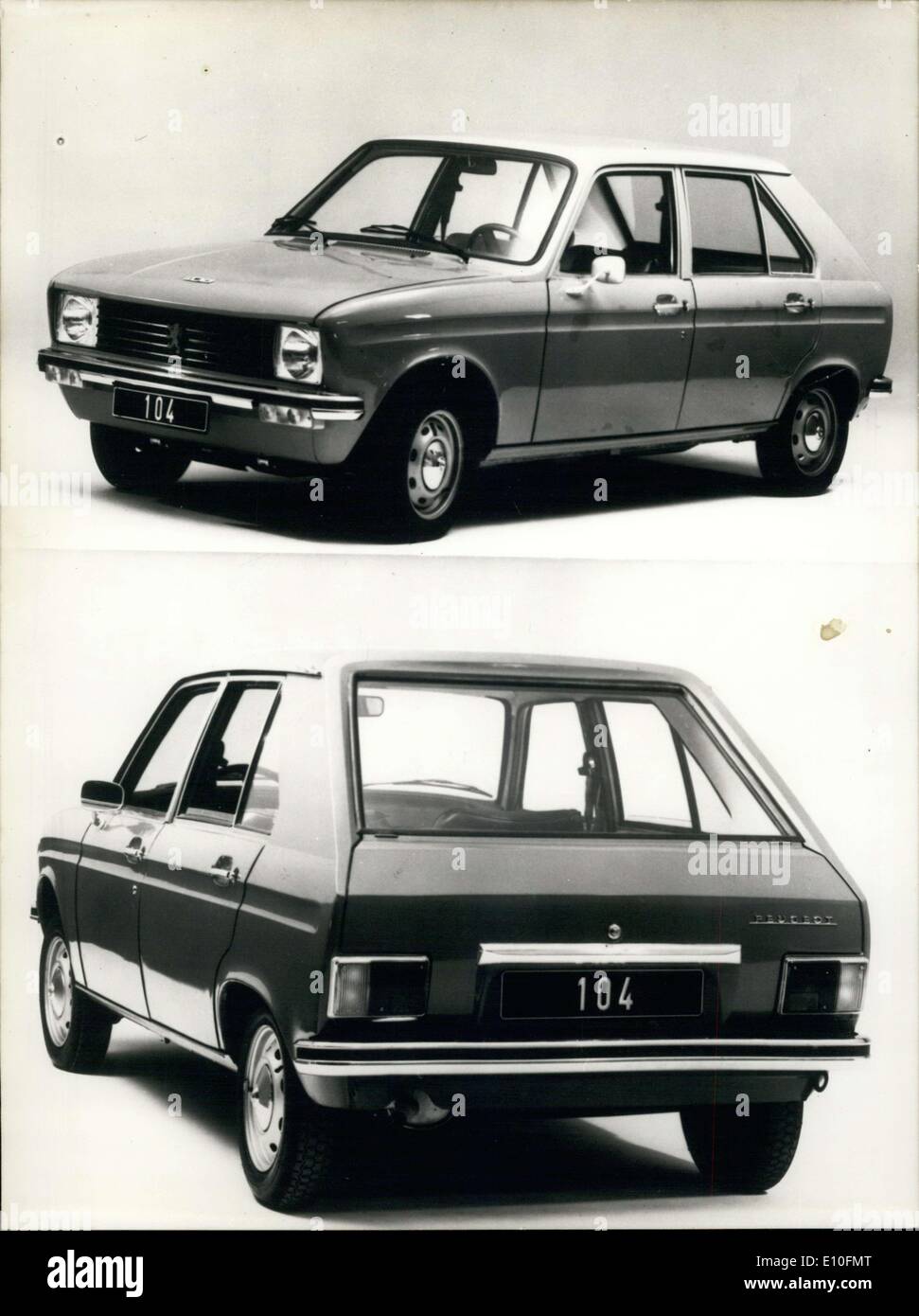 4. Oktober 1972 - '' 104'' Version Peugeot Stockfoto