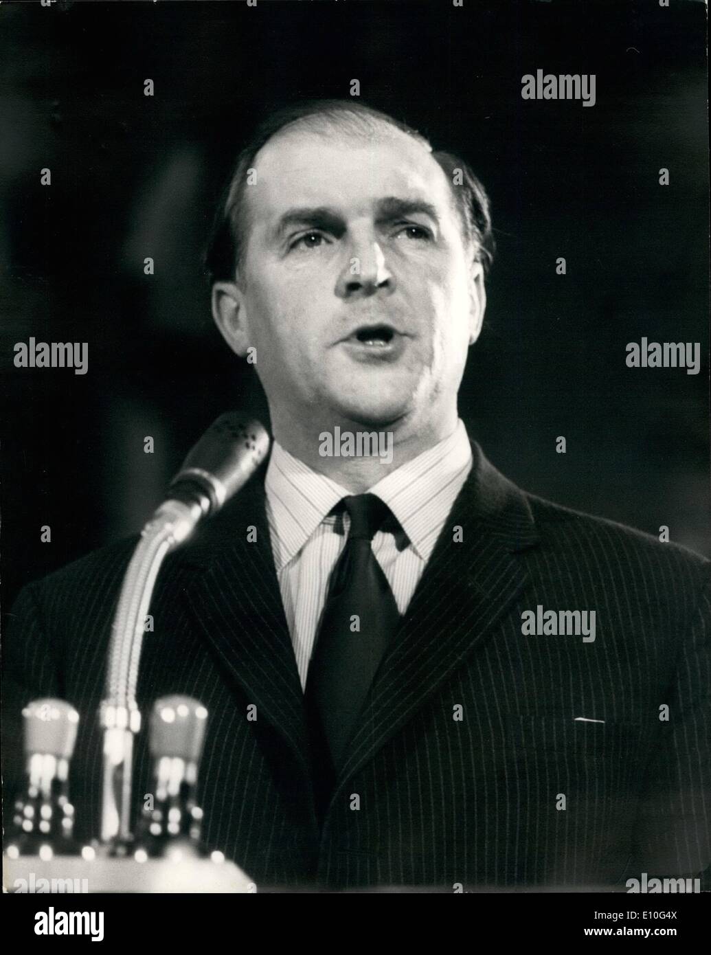 1. Januar 1973 - nationale Framers Union Hauptversammlung: Hauptversammlung der Bauernverband, eröffnet heute in Westminster Central Hall. Foto zeigt Herrn C.H. zu ergründen, die National Farmers Gewerkschaftsvorsitzenden, gesehen auf der heutigen Sitzung. Stockfoto