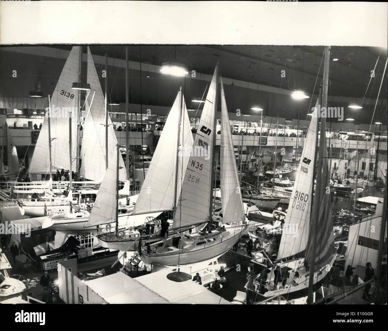 1. Januar 1973 - London International Boat Show. Foto zeigt:-Gesamtansicht der London International Boat show, die heute als Earls Court eröffnet. Stockfoto