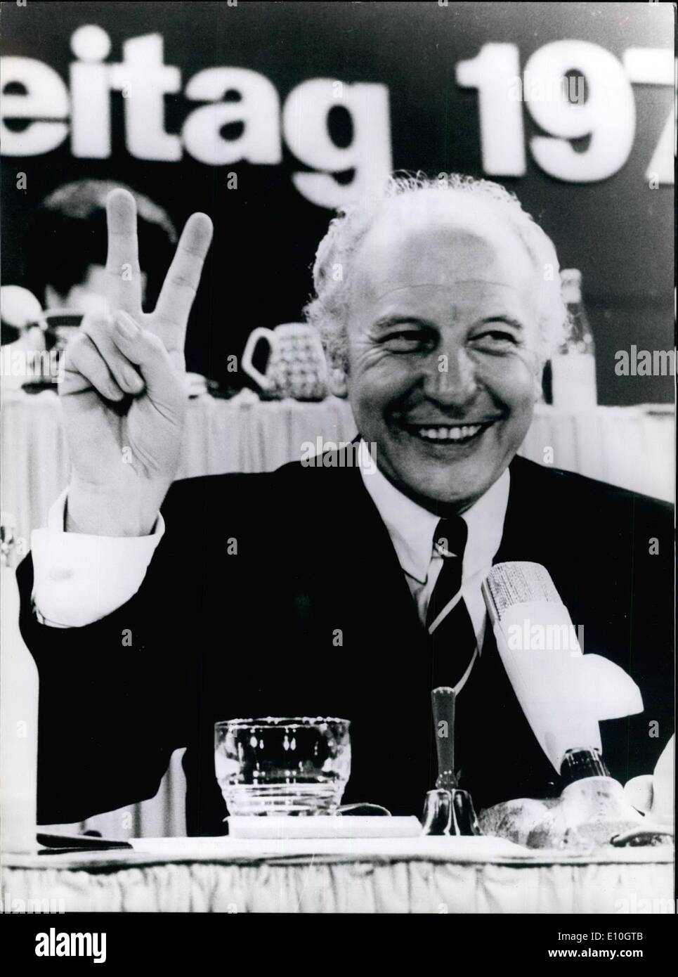 11. November 1972 - Führer für Ihre Datei die FUP (FDP) und Außenminister der Bundesrepublik Deutschland, sah Walter Scheel Stockfoto