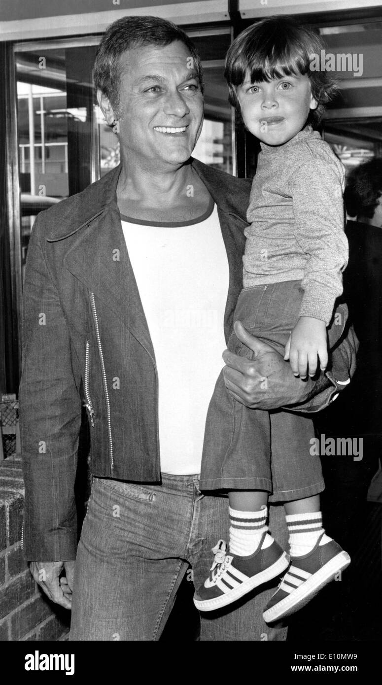 Schauspieler Tony Curtis mit seinem Sohn Nicholas Stockfoto