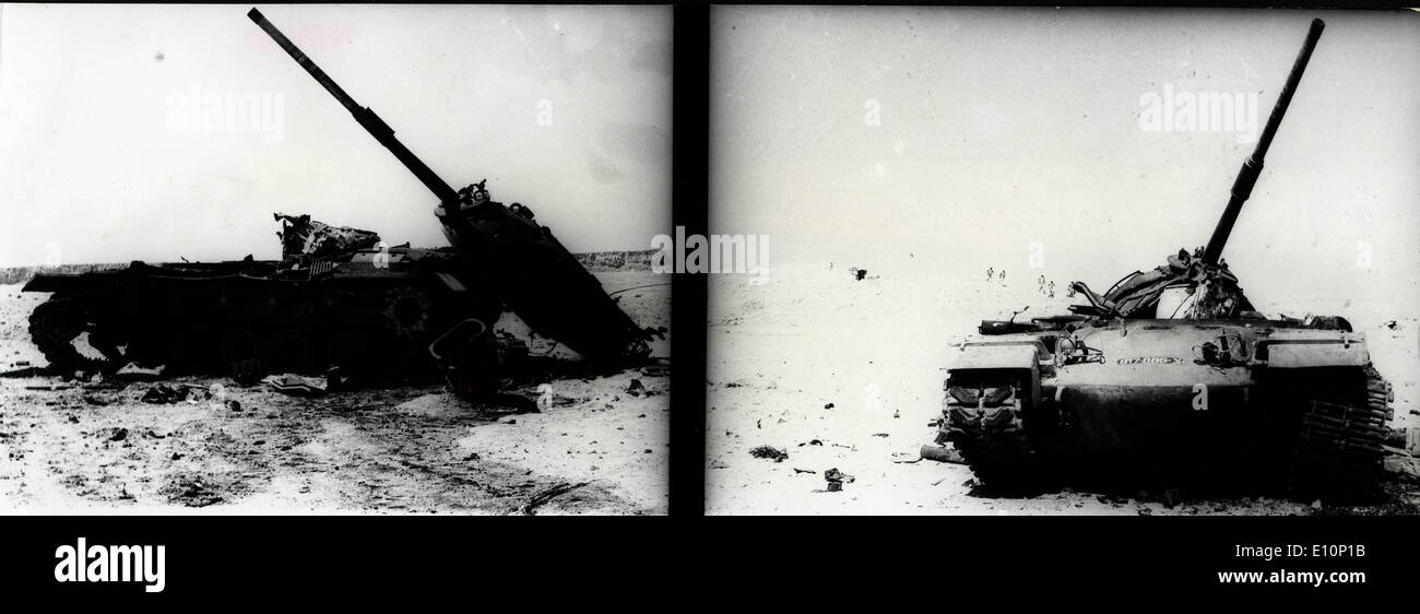 30. Oktober 1973; Kairo, Ägypten; Zwei amerikanische gemacht Panzer von den israelischen Streitkräften während der arabisch-israelische Krieg im Jahr 1973 Stockfoto