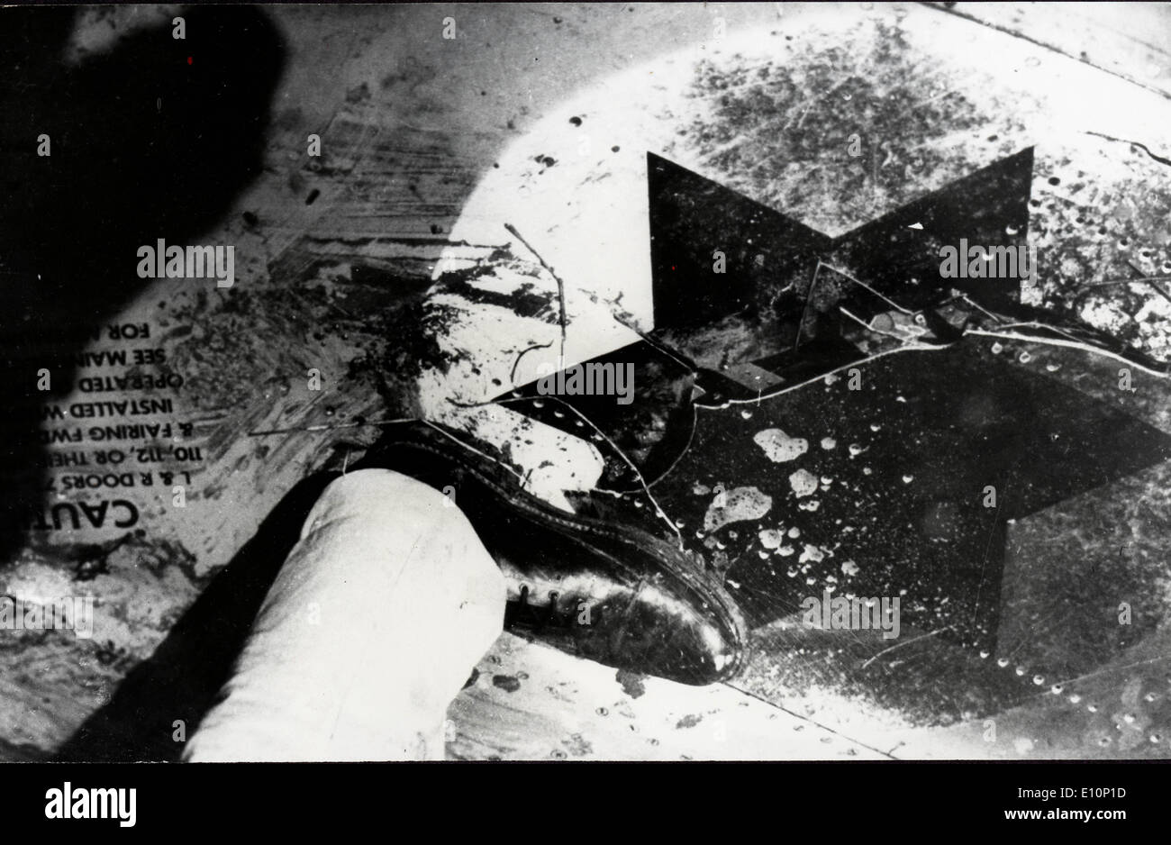 Wrack eines der vielen "Phantom" Flugzeuge abgeschossen täglich während Krieg von 1973 Jom Kipper Stockfoto