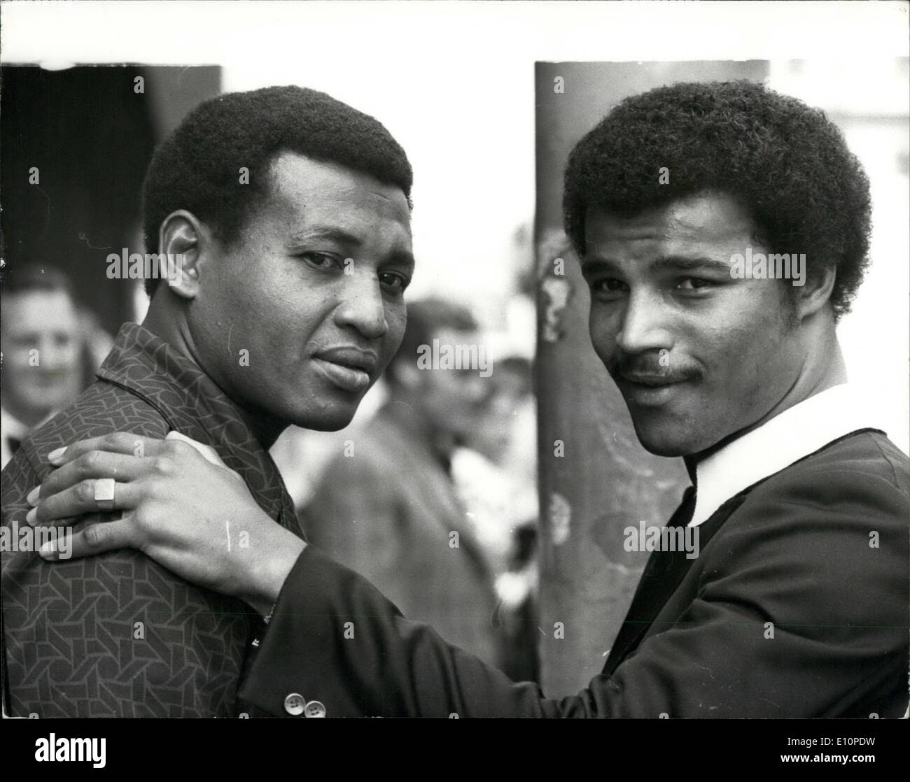 Sept. 09, 1973 - Empfang in London für John Conteh und Vincente Rondon: gab es ein Empfang in London heute für John Conteh, Stockfoto
