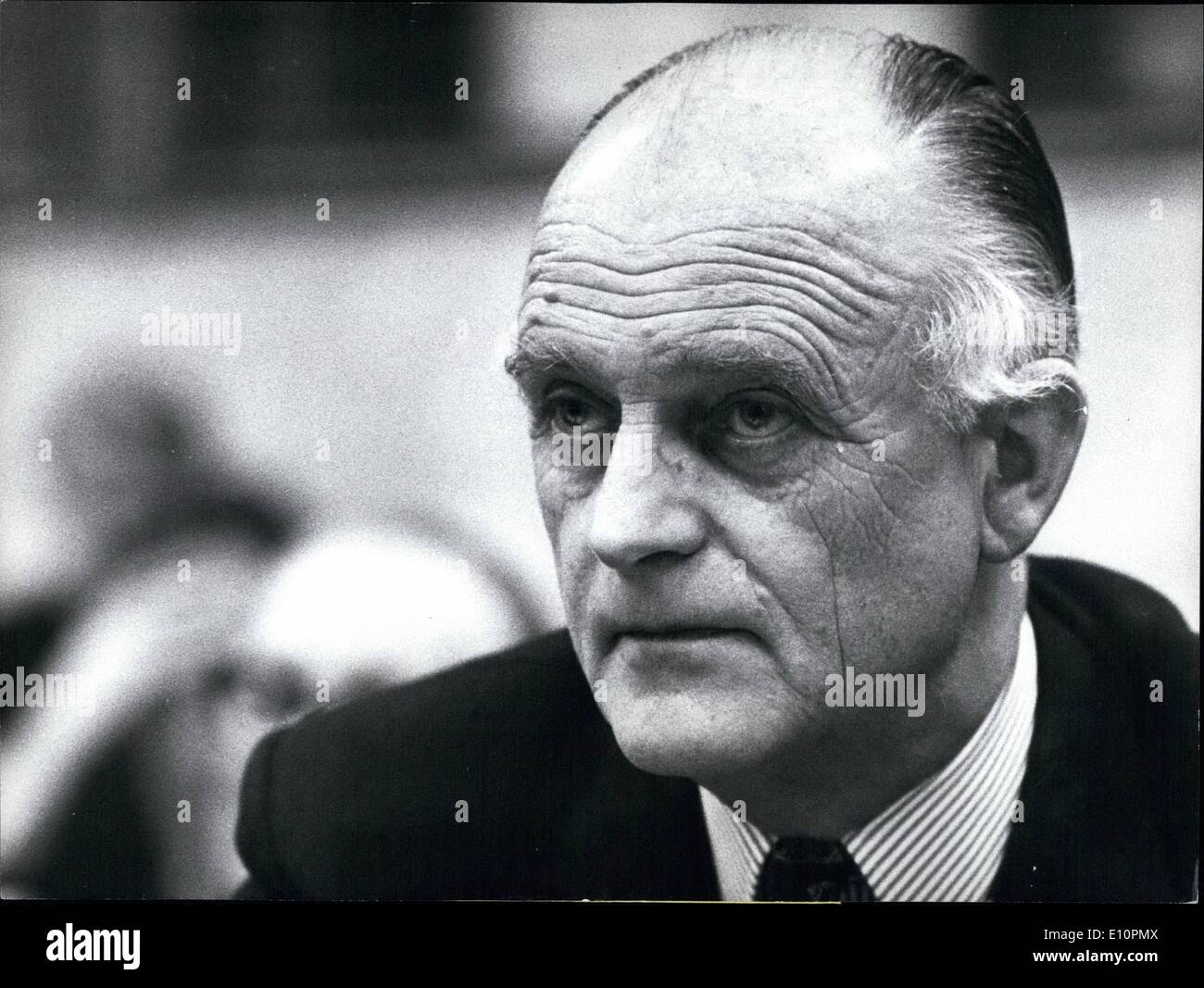 11. November 1973 - für Ihre Dateien Genf: der Präsident der Unilever N.v. Herr Gerrit D.A.K L I J N S T R A. Stockfoto