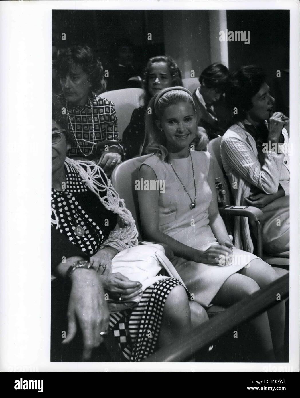 Sept. 24, 1973 - Frau Tricia Nixon Cox war unter den Zuschauern bei der UN-Vollversammlung 24. September 1973. Stockfoto