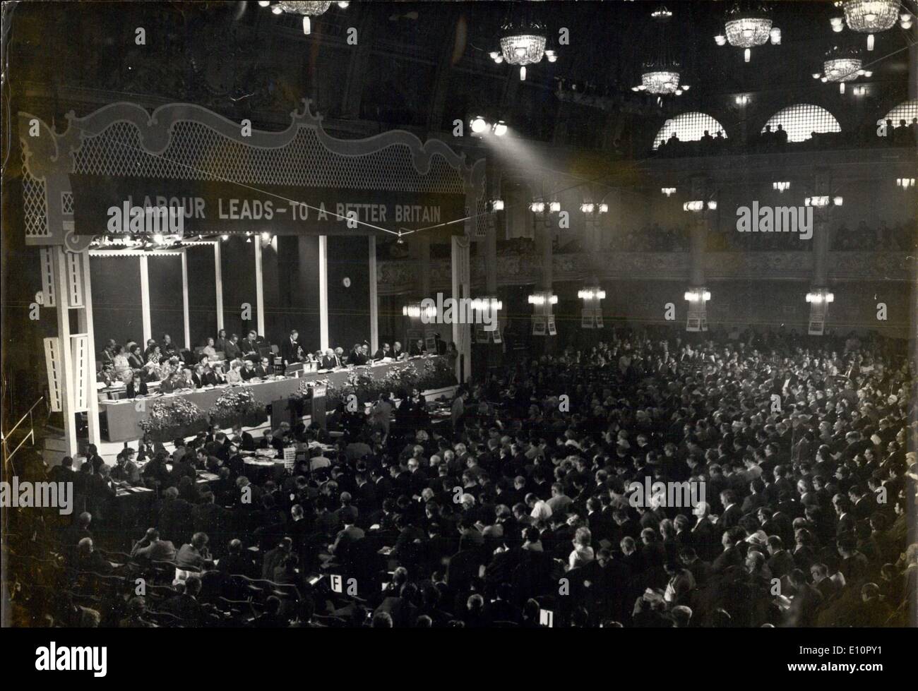 1. Oktober 1973 - Eröffnung der Labour-Parteitag in Blackpool: Foto zeigt allgemeine Anzeigen bei der Eröffnung des Labour-Parteitag in Blackpool heute. Stockfoto