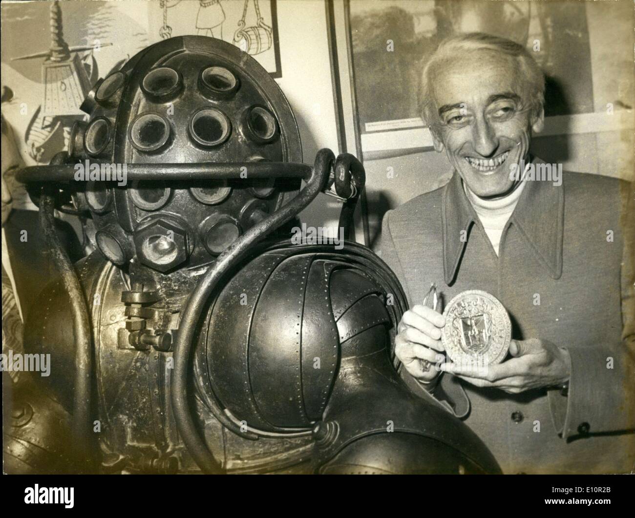 11. Dezember 1973 - wince Jacques Cousteau des französischen Kronprinzen Stockfoto