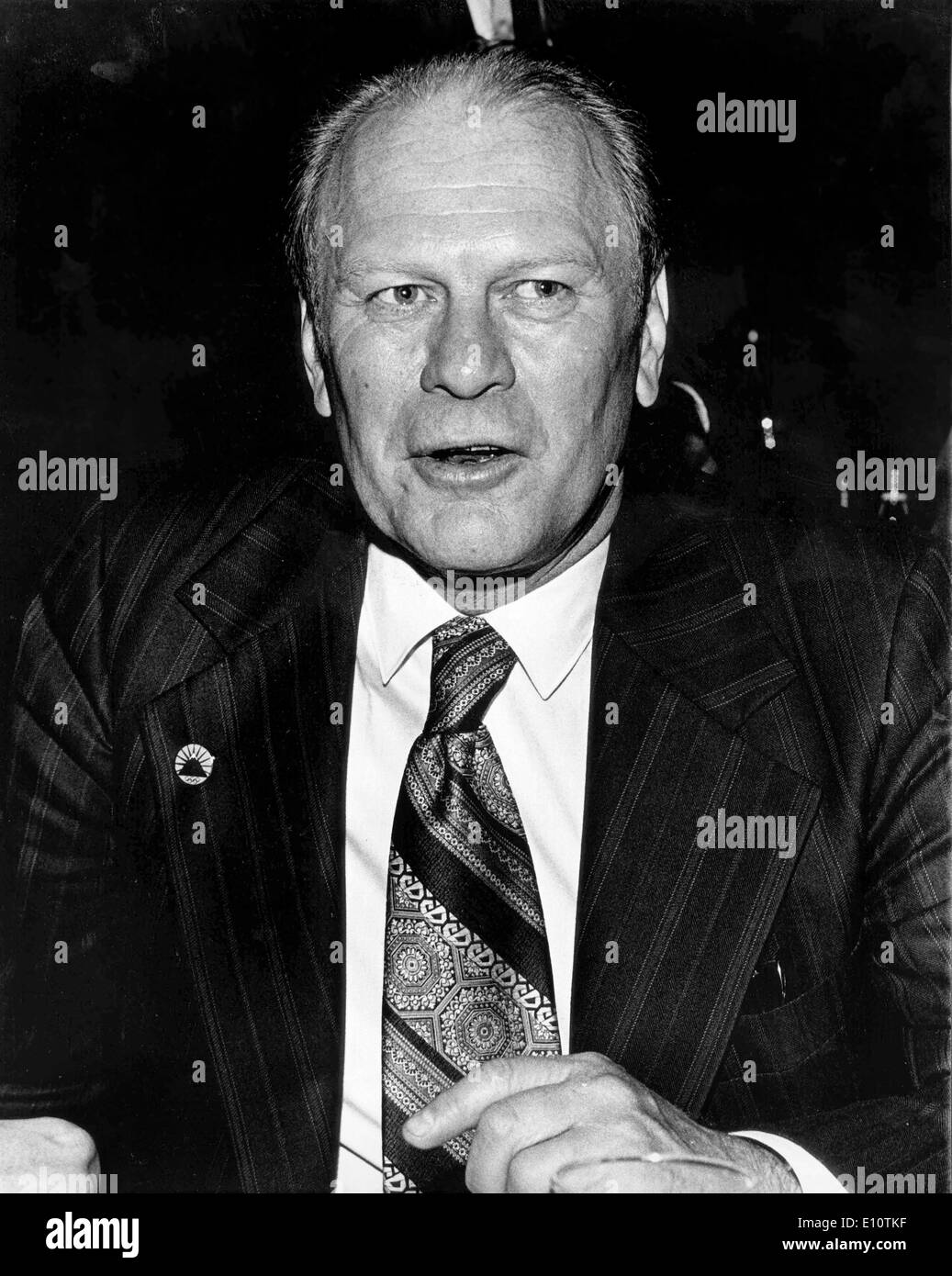 Präsident Gerald Ford bei einer Veranstaltung Stockfoto