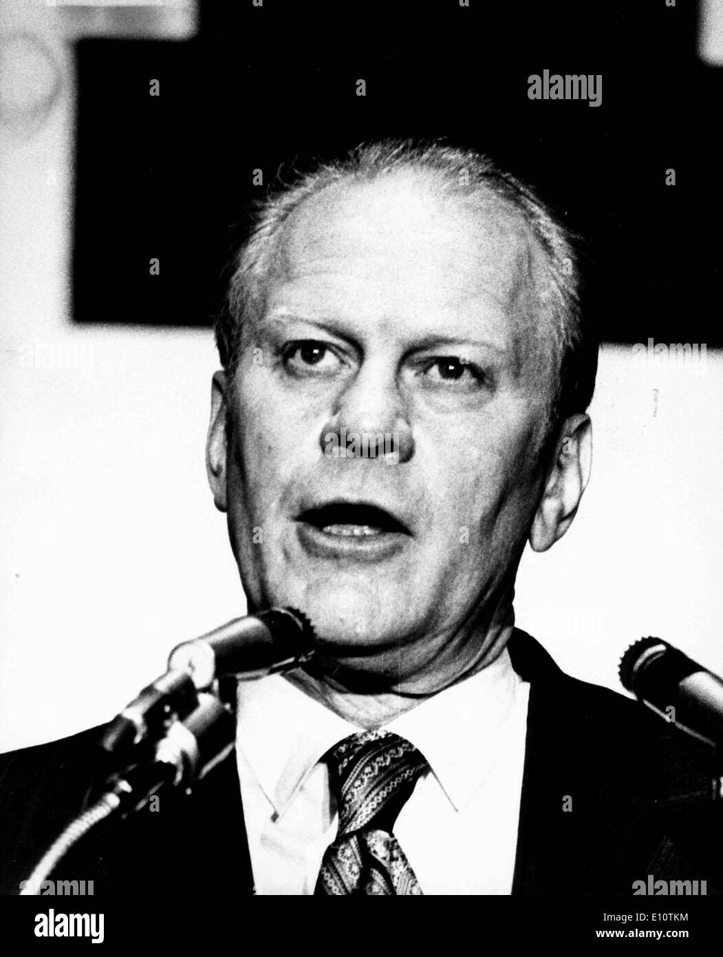 Präsident Gerald Ford anlässlich einer Veranstaltung Stockfoto