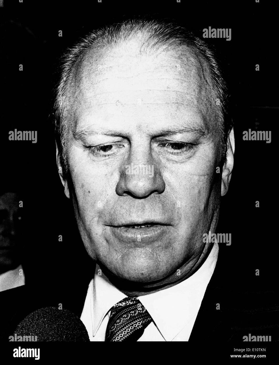 Präsident Gerald Ford bei einer Veranstaltung Stockfoto
