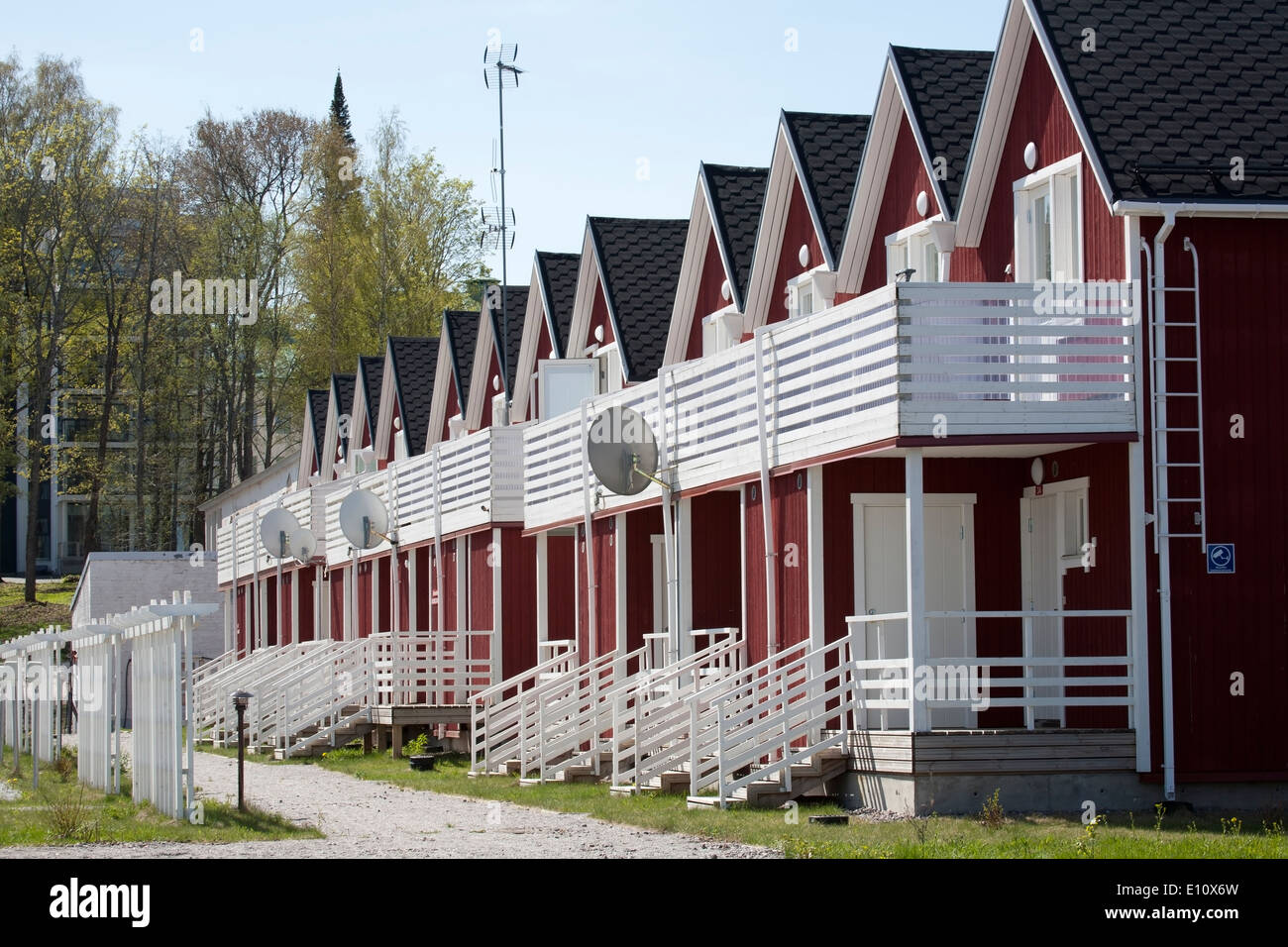 Mietwohnungen in Rauha Joutseno Lappeenranta, Finnland Stockfoto