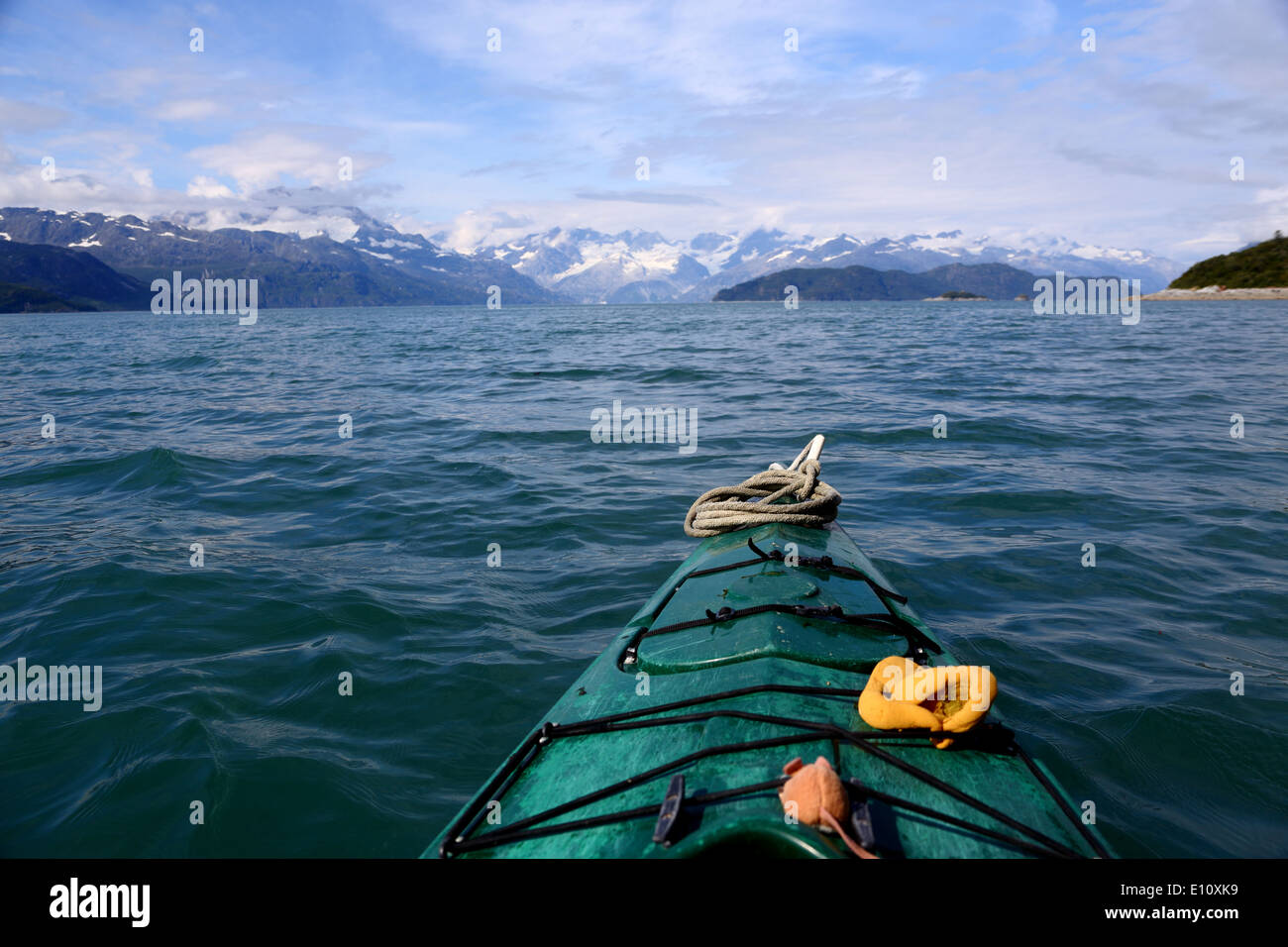 Kajakfahren in Glacier Bay Nationalpark, Alaska Stockfoto