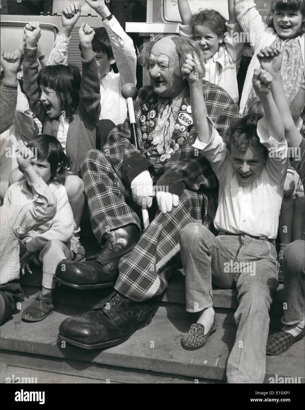 8. August 1974 - ist Coco, der Clown, die unterhalten Generationen von Kindern, tot. Nicolai Polakovs, das sein richtiger Name war sterben Stockfoto