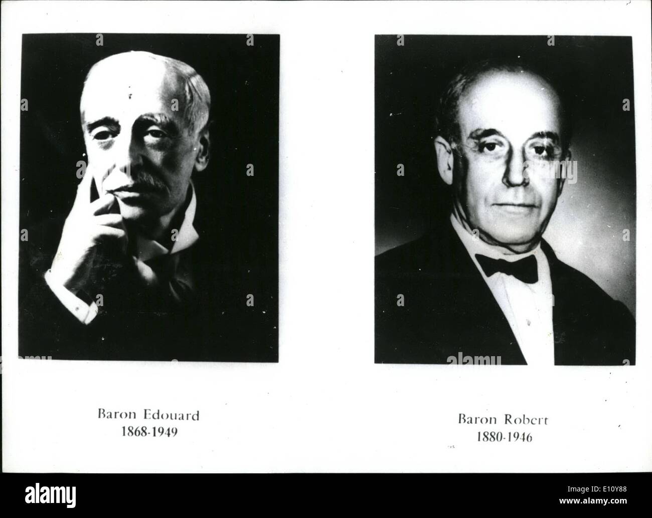 6. Juni 1974 - zwei Nachkommen der Welt berühmten Banking Brüder von links nach rechts, Baron Edouard de Rothschild und Baron Robert de Rothschild. Stockfoto
