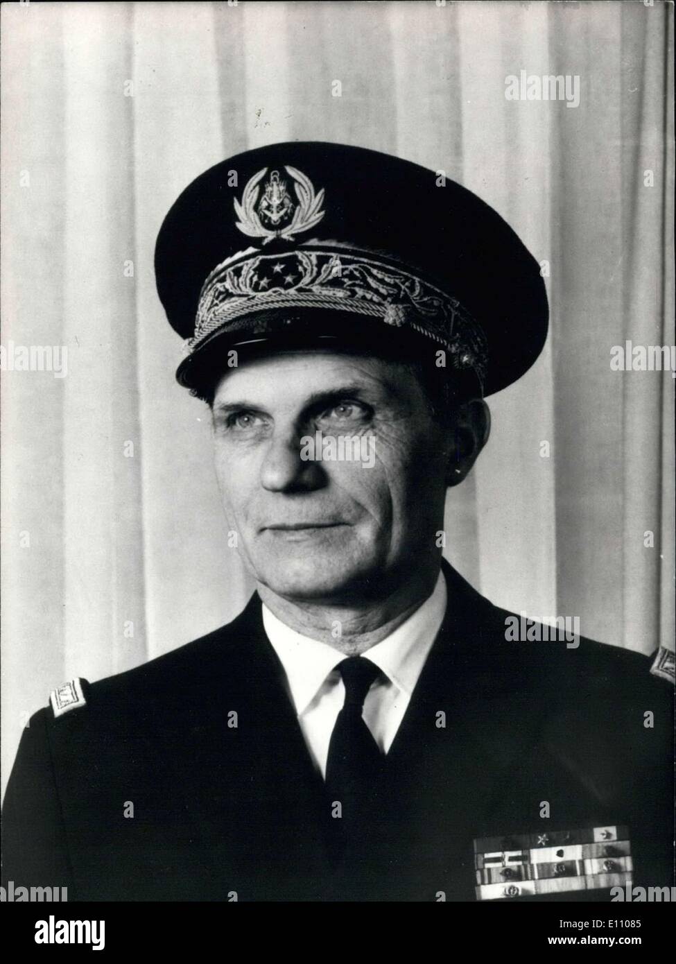 31. Oktober 1974 - namens Vizeadmiral Wolff benannten Generalmajor der französischen Marine Stockfoto