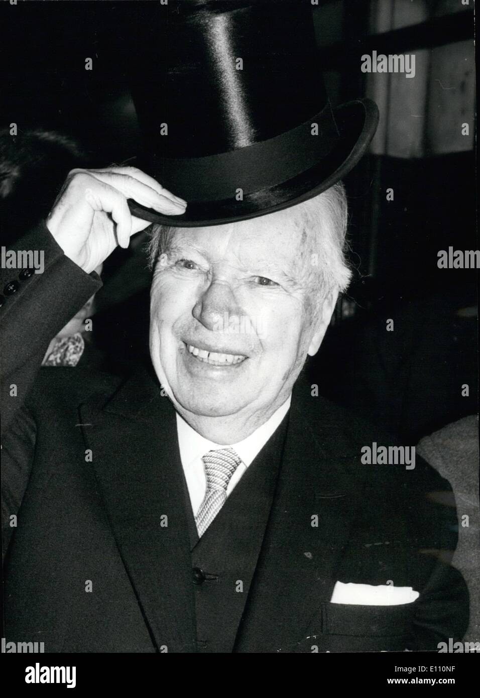 3. März 1975 geht Charlie Chaplin zum Palast, um seine den