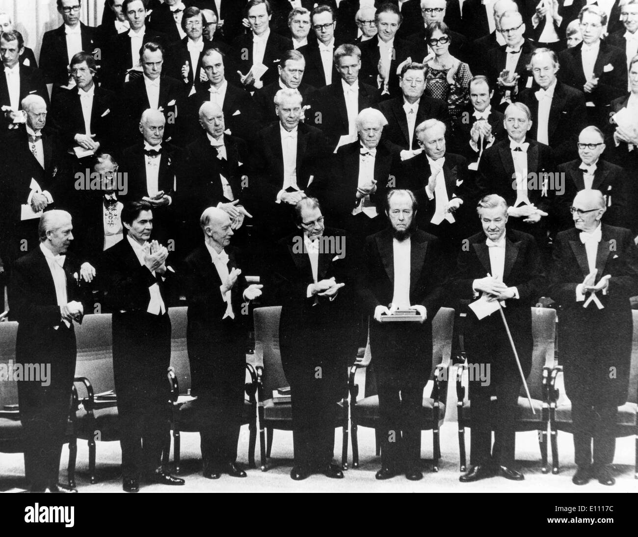 CHRISTIAN DE DUVE, GEORGE PALADE, EYVIND JOHNSON, HARRY MARTINSSON, ALEXANDER SOLSCHENIZYN, GUNNAR MYRDAHL Stockfoto